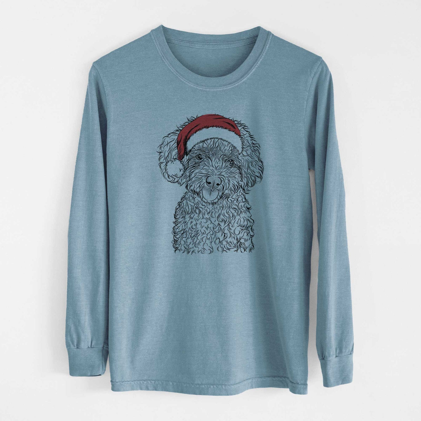 Santa Satsu the Micro Teacup Poodle - Heavyweight 100% Cotton Long Sleeve