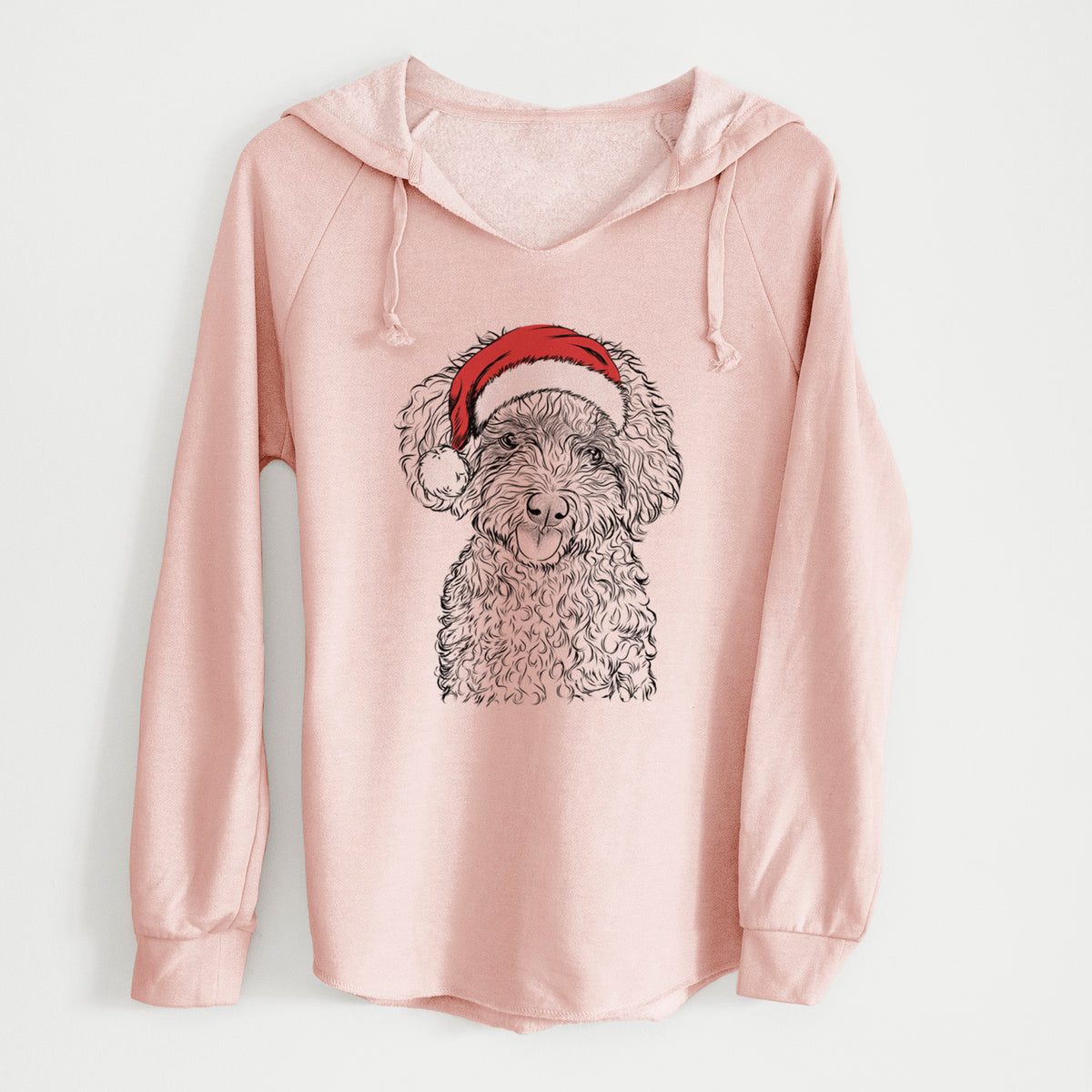 Santa Satsu the Micro Teacup Poodle - Cali Wave Hooded Sweatshirt