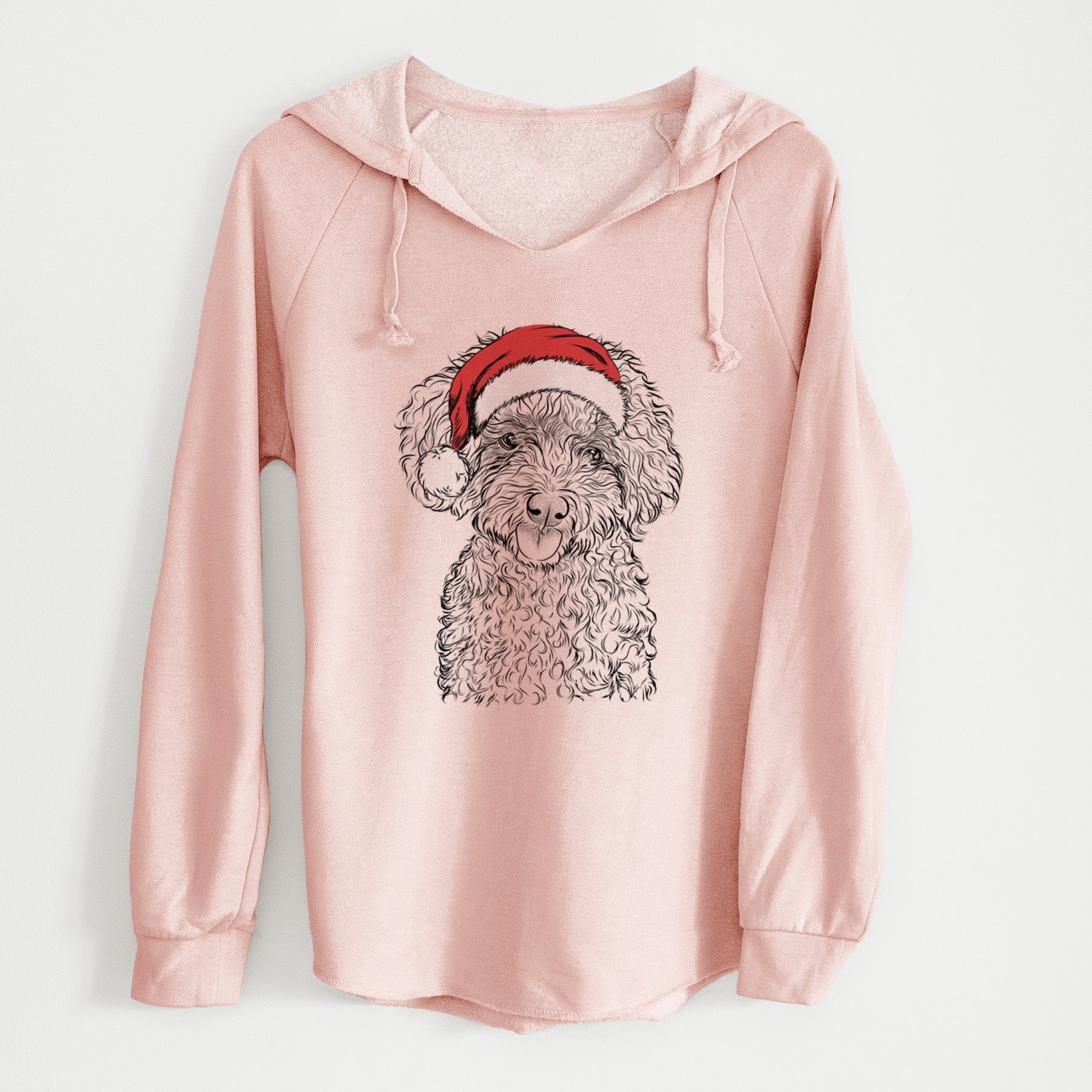 Santa Satsu the Micro Teacup Poodle - Cali Wave Hooded Sweatshirt