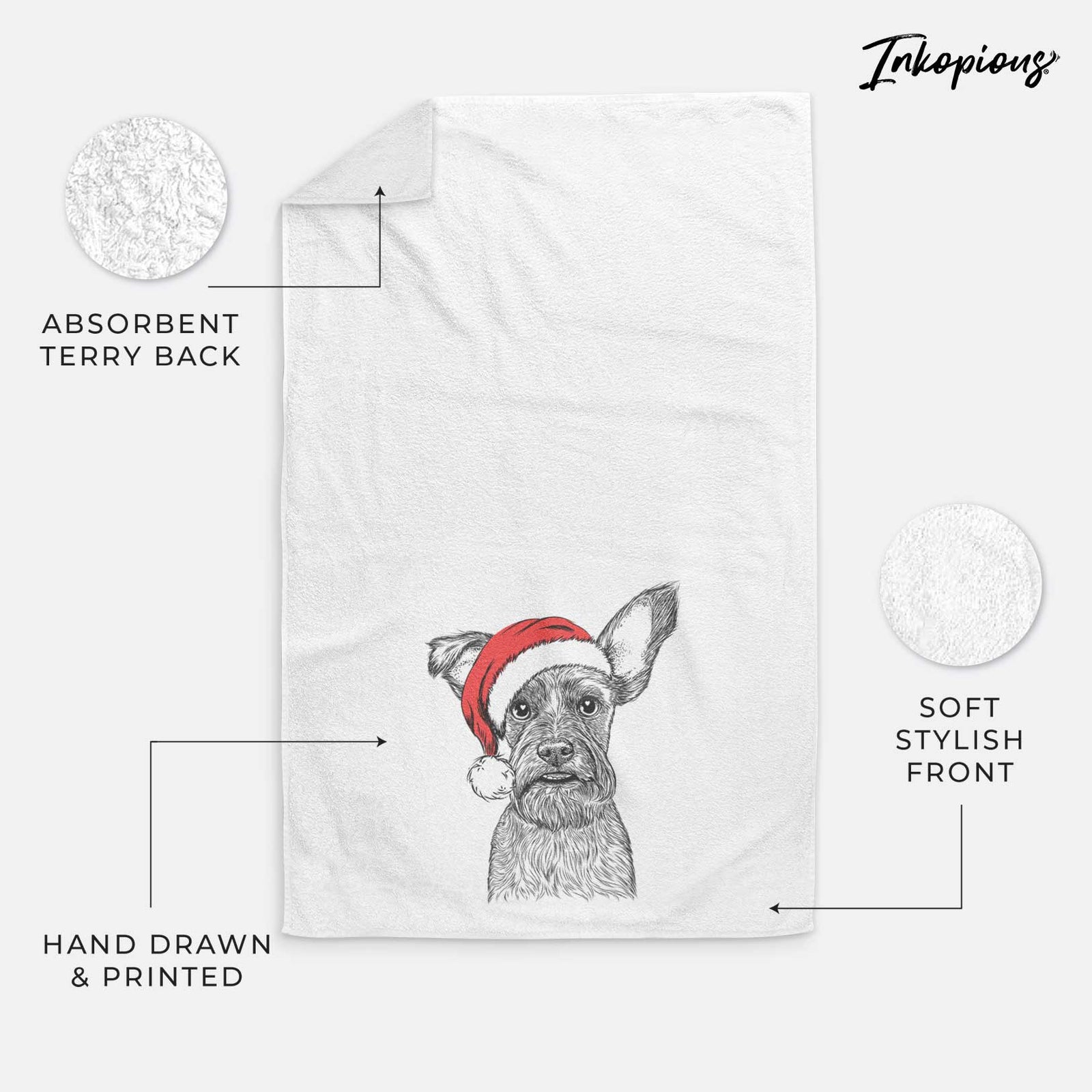 Sawyer the Snorkie Decorative Hand Towel