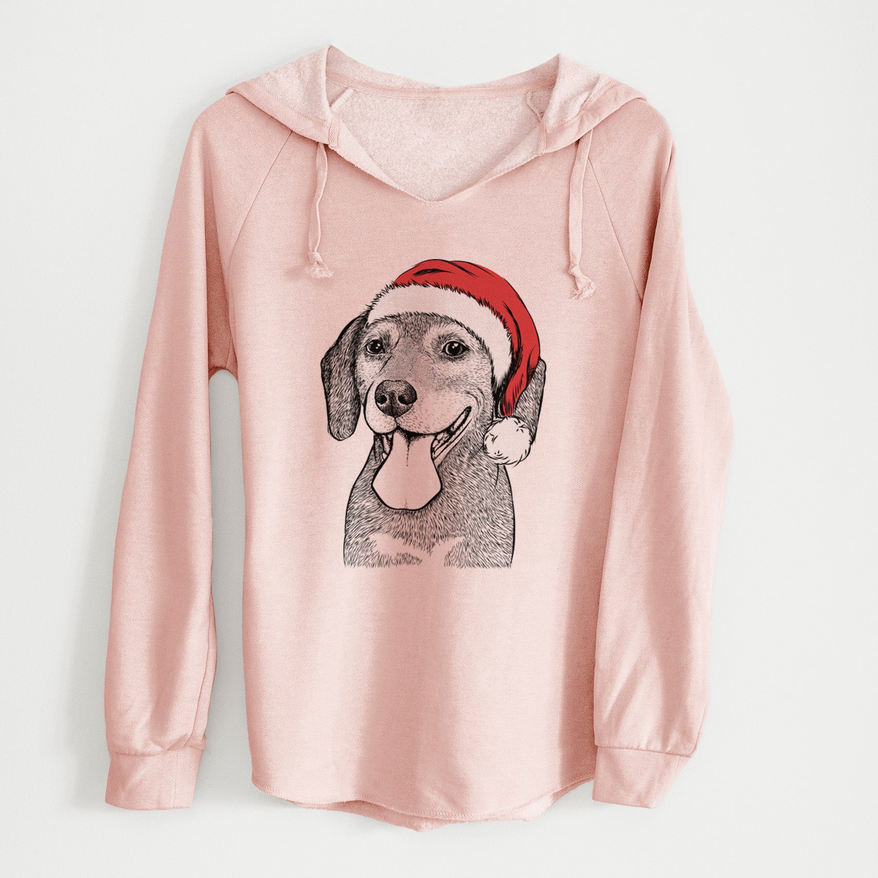 Santa Scarlett the Beagle - Cali Wave Hooded Sweatshirt