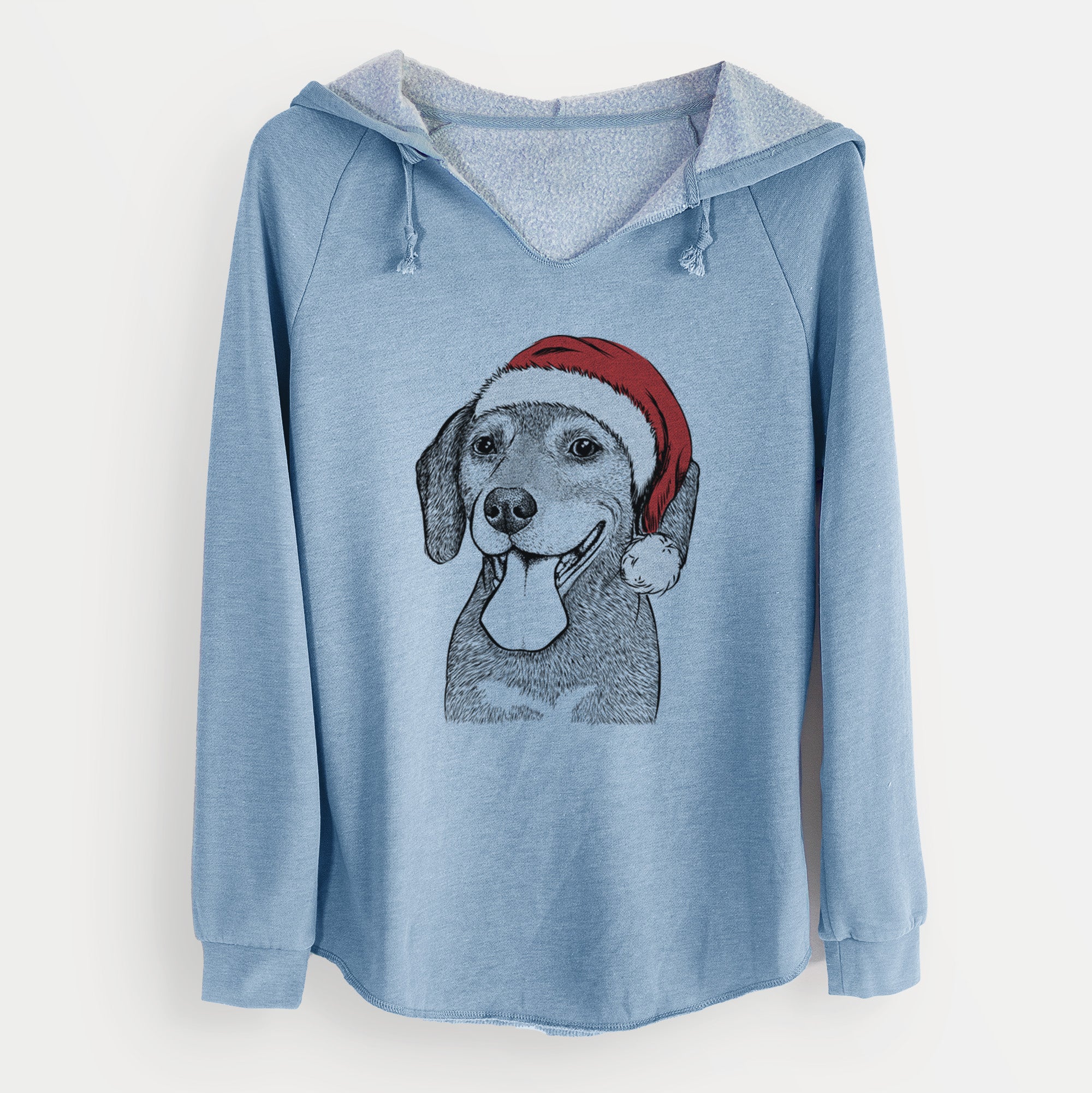 Santa Scarlett the Beagle - Cali Wave Hooded Sweatshirt