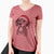 Santa Scarlett the Beagle - Women's V-neck Shirt