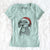 Santa Scarlett the Beagle - Women's V-neck Shirt