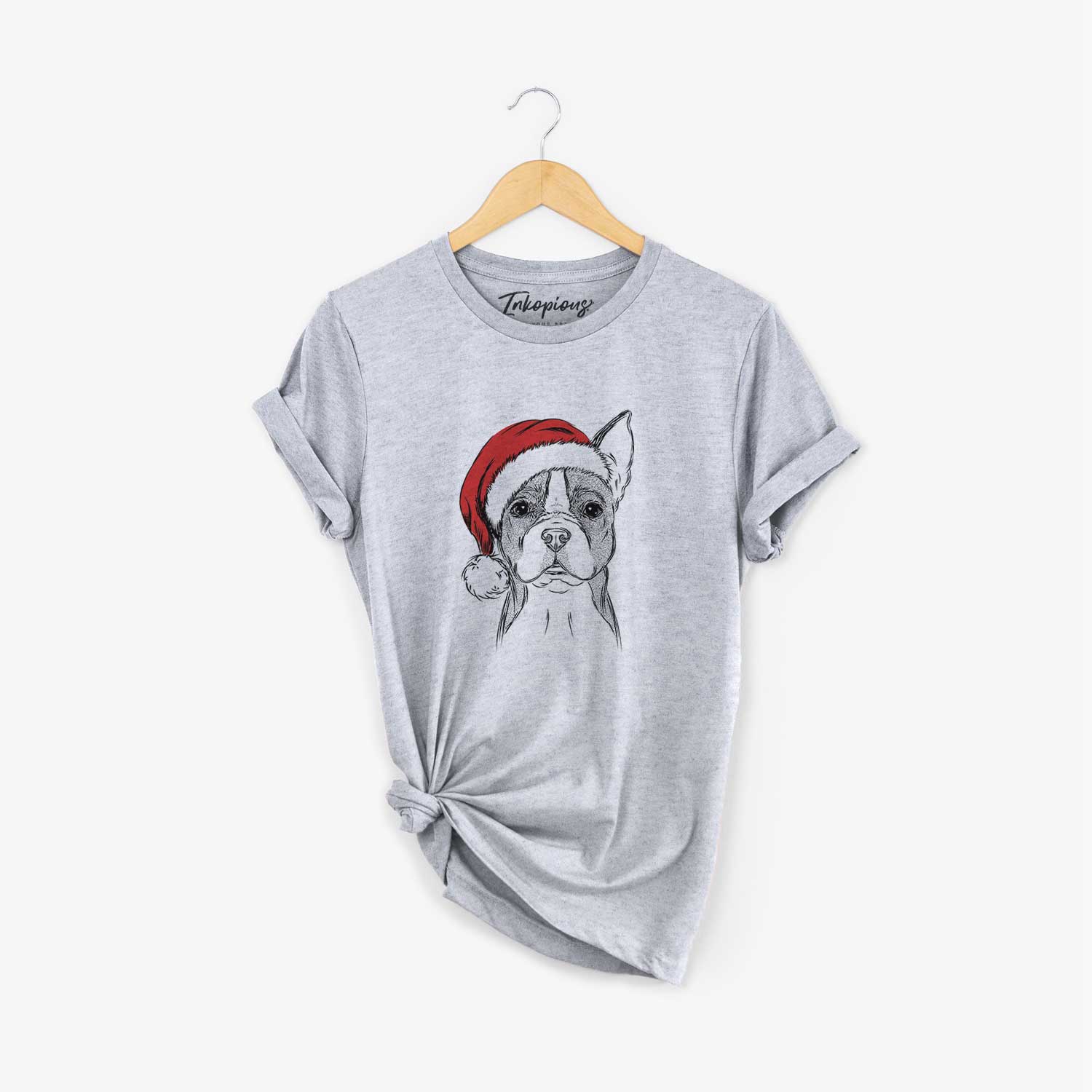 Santa Scout the Boston Terrier - Unisex Crewneck