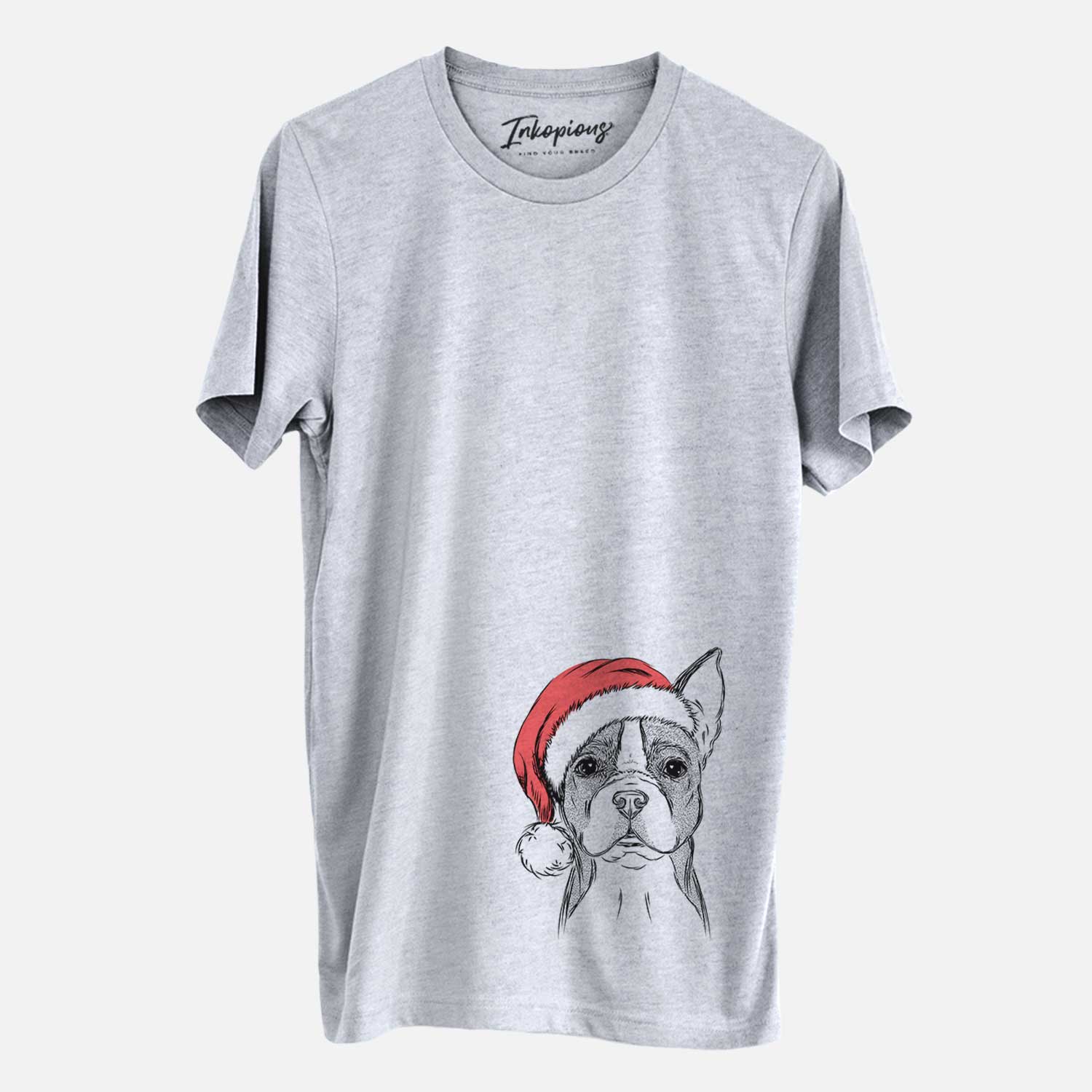 Santa Scout the Boston Terrier - Unisex Crewneck
