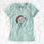 Santa Scraps the American Staffordshire Mix - Women's V-neck Shirt