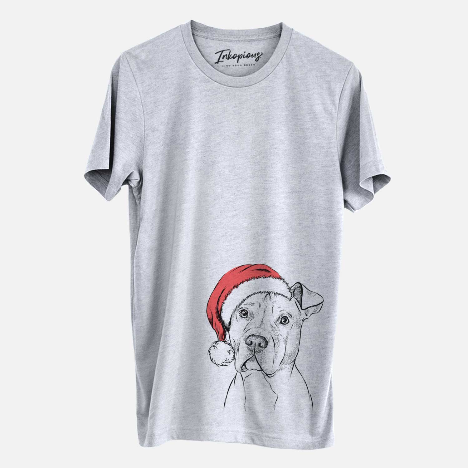 Santa Scraps the American Staffordshire Mix - Unisex Crewneck