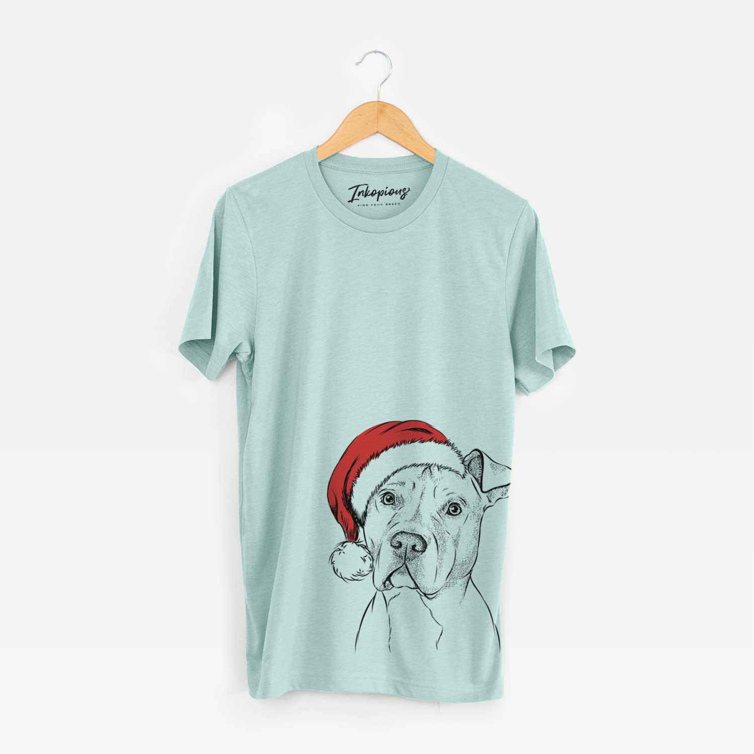 Santa Scraps the American Staffordshire Mix - Unisex Crewneck