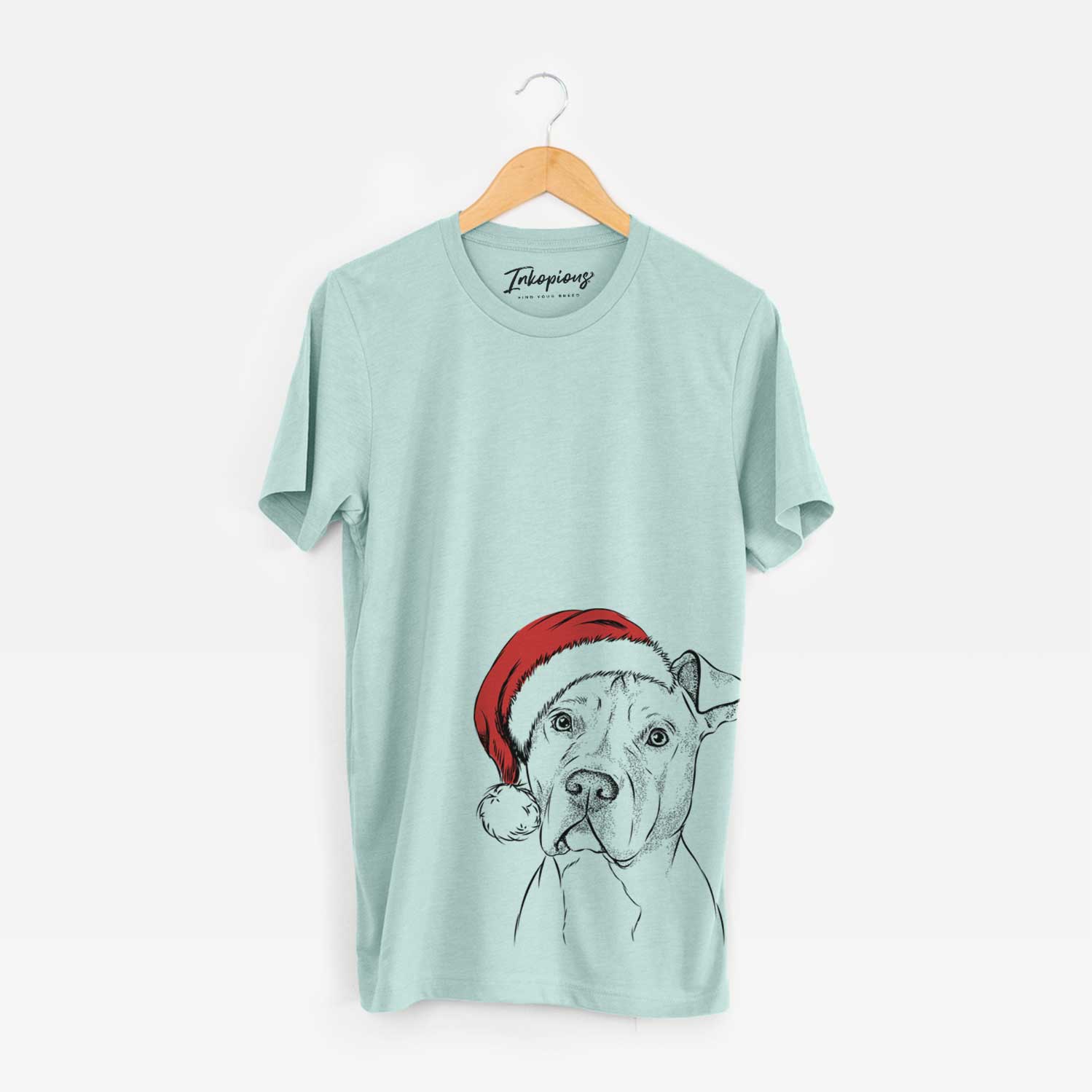 Santa Scraps the American Staffordshire Mix - Unisex Crewneck