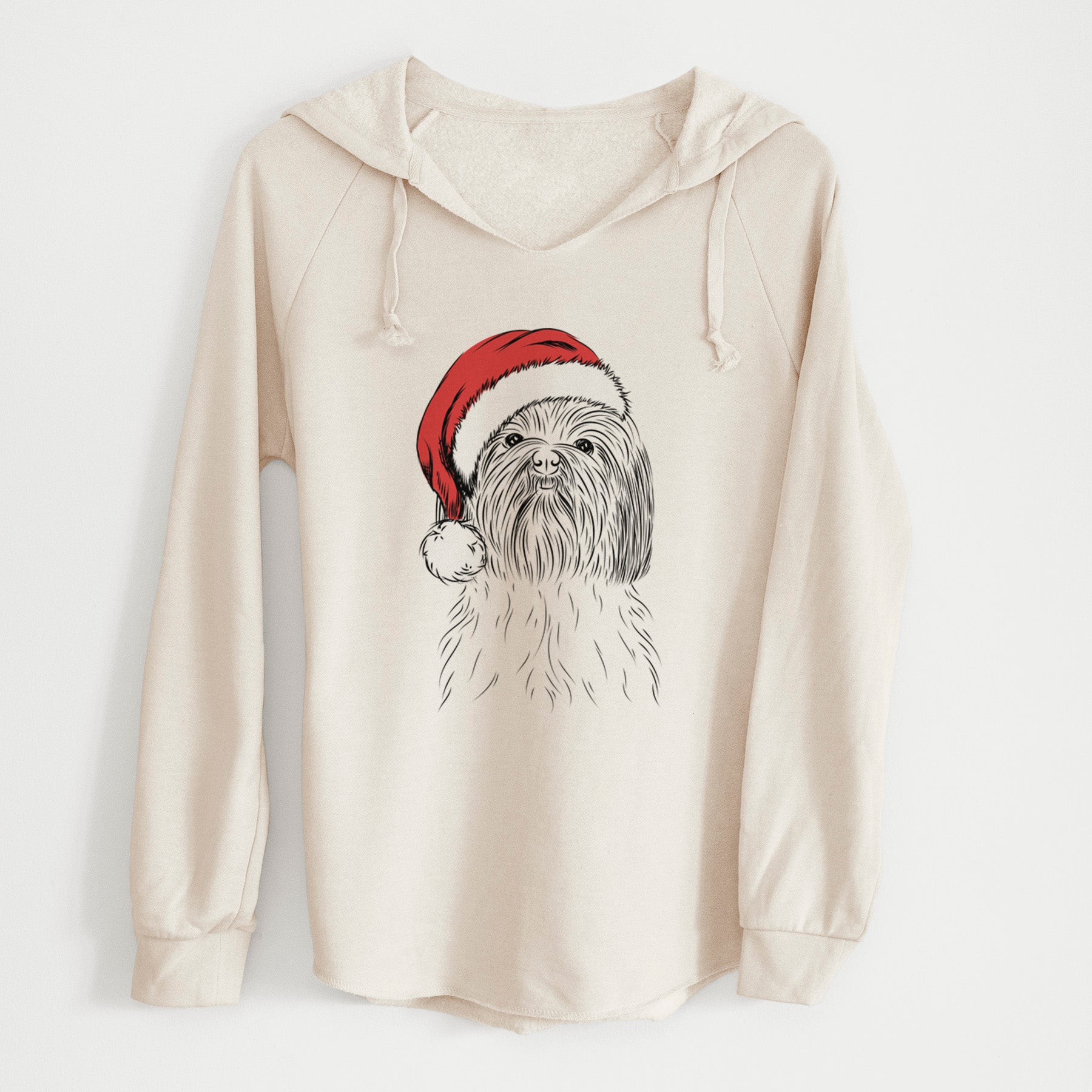 Santa Scully the Shih Tzu - Cali Wave Hooded Sweatshirt