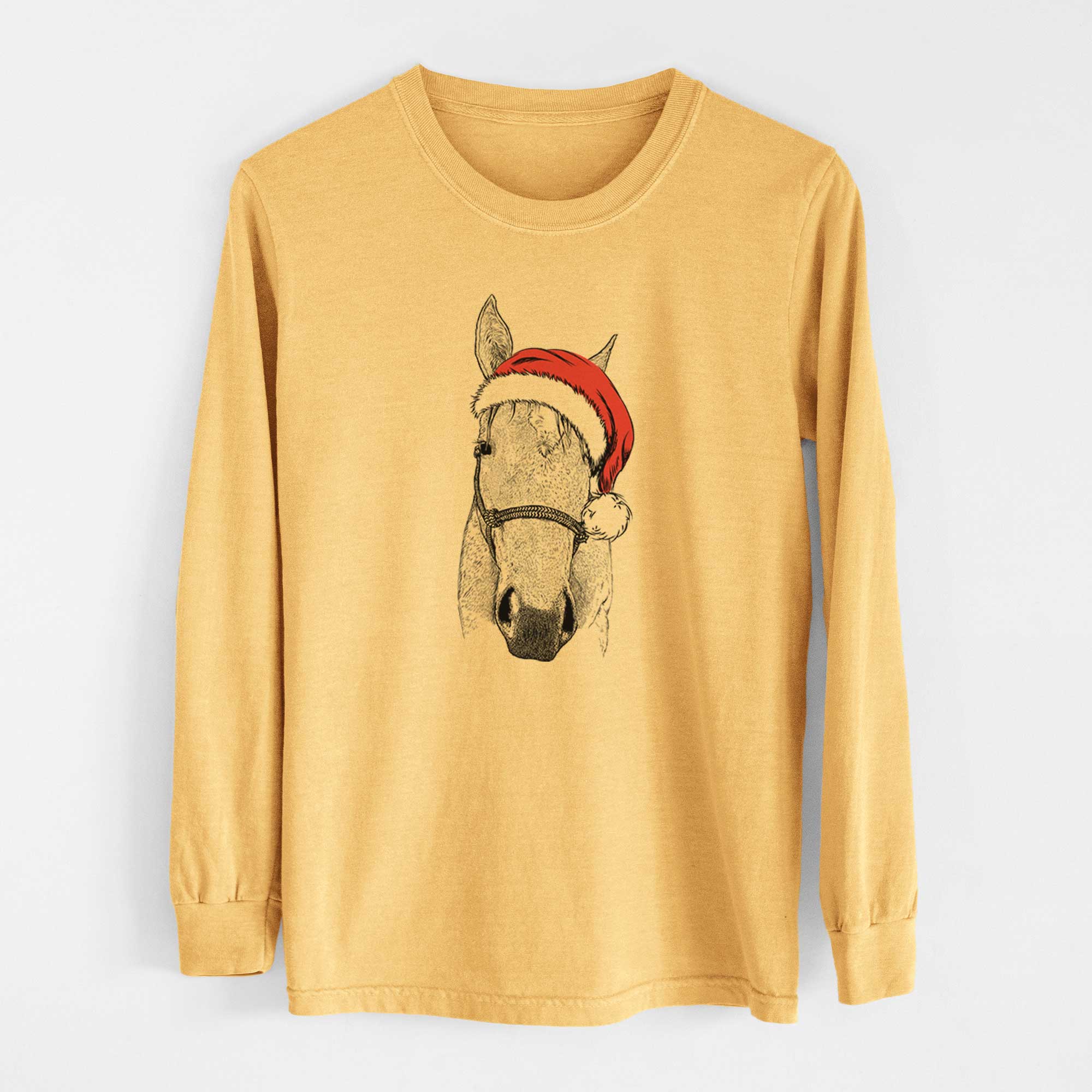 Santa SeaBee the Quarter Horse - Heavyweight 100% Cotton Long Sleeve