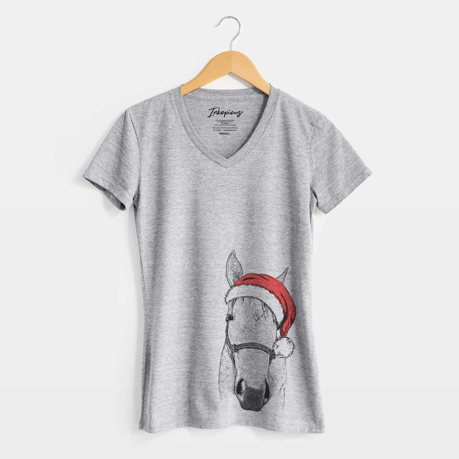 Santa SeaBee the Quarter Horse - Women's V-neck Shirt