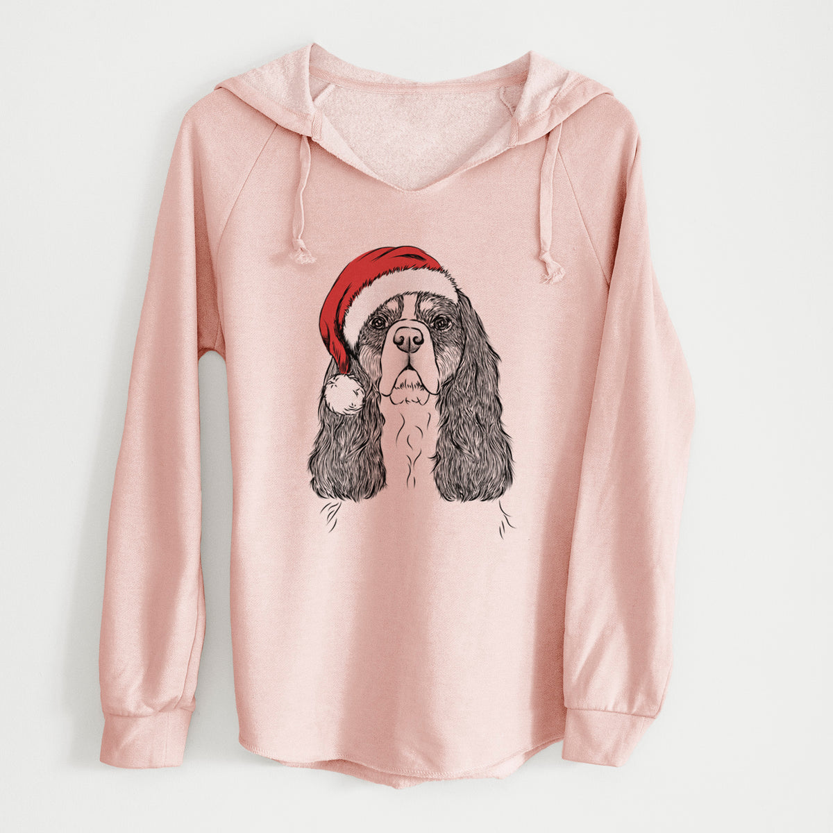 Santa Sebastian the Cavalier King Charles Spaniel - Cali Wave Hooded Sweatshirt