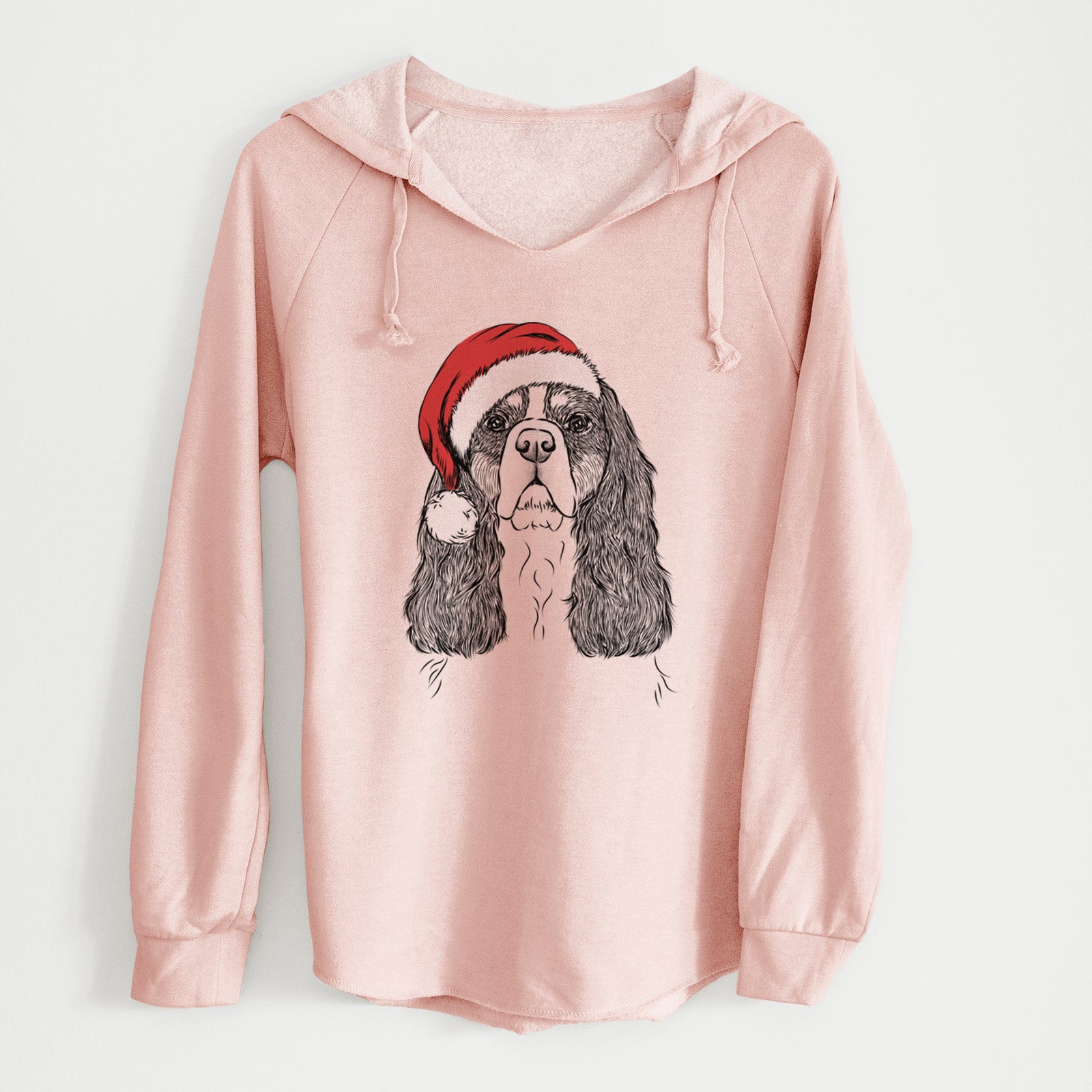 Santa Sebastian the Cavalier King Charles Spaniel - Cali Wave Hooded Sweatshirt