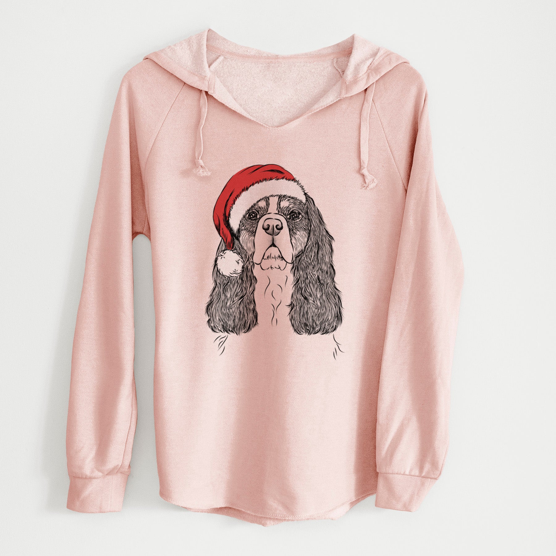 Santa Sebastian the Cavalier King Charles Spaniel - Cali Wave Hooded Sweatshirt