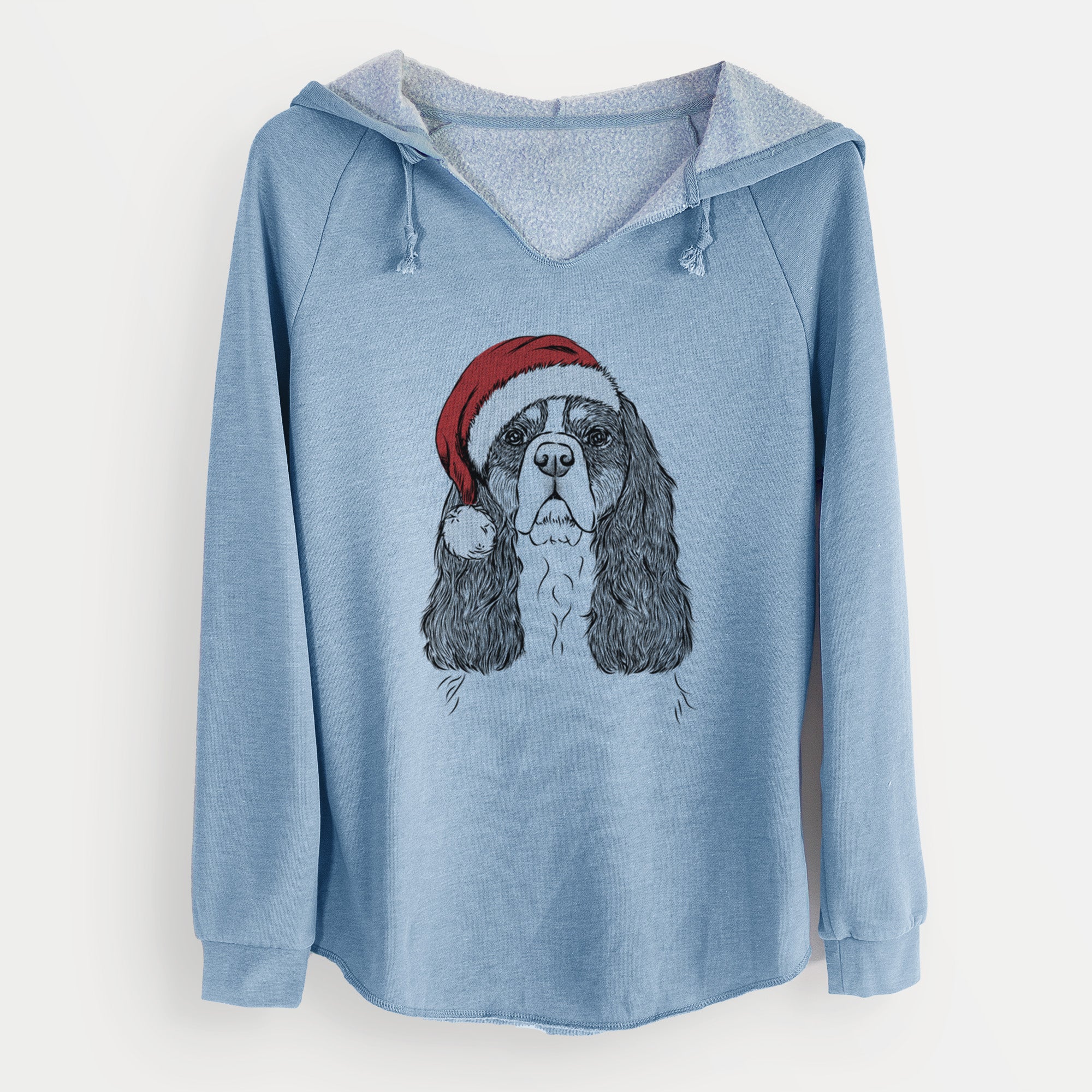 Santa Sebastian the Cavalier King Charles Spaniel - Cali Wave Hooded Sweatshirt