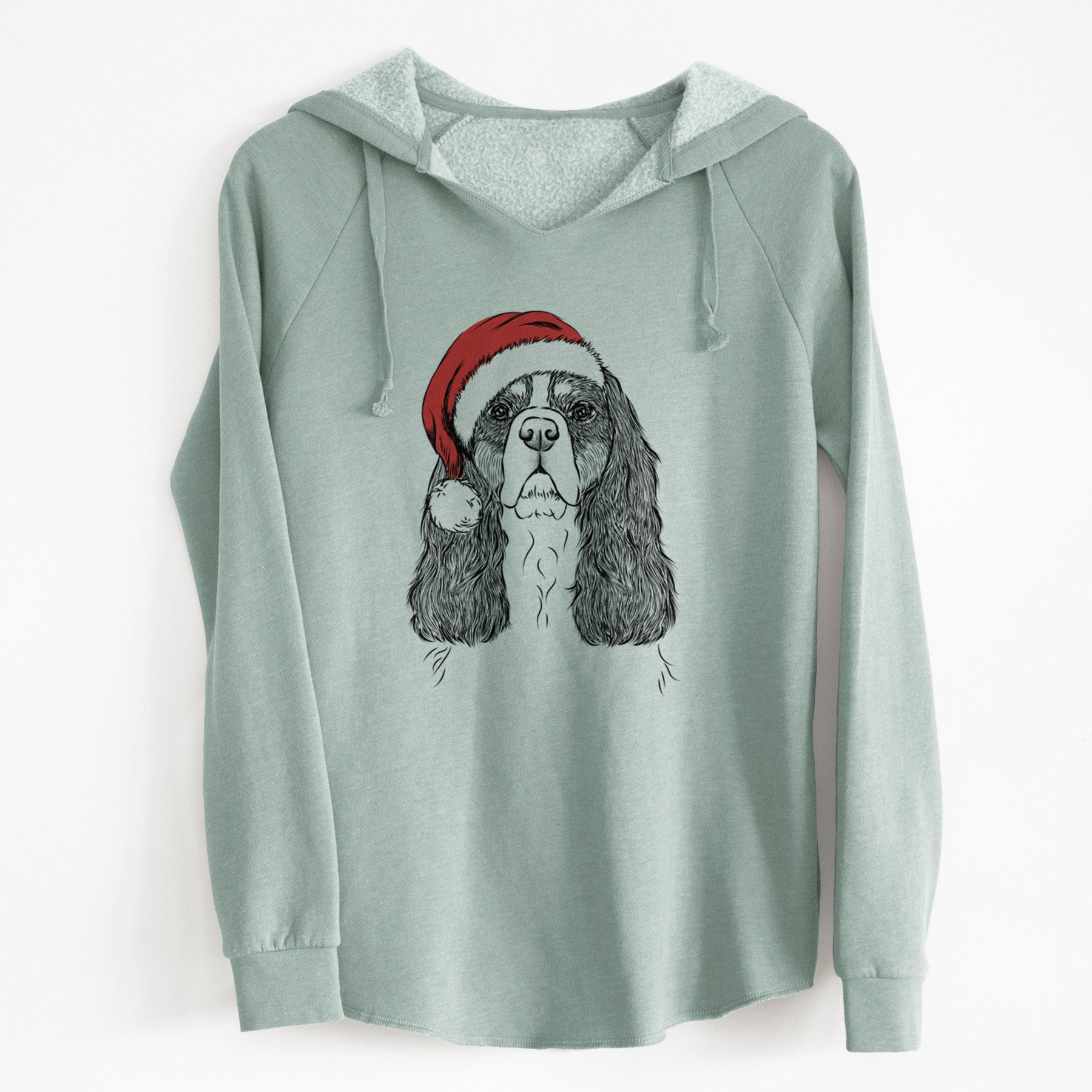 Santa Sebastian the Cavalier King Charles Spaniel - Cali Wave Hooded Sweatshirt