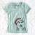 Santa Sesi the Siberian Husky - Women's V-neck Shirt