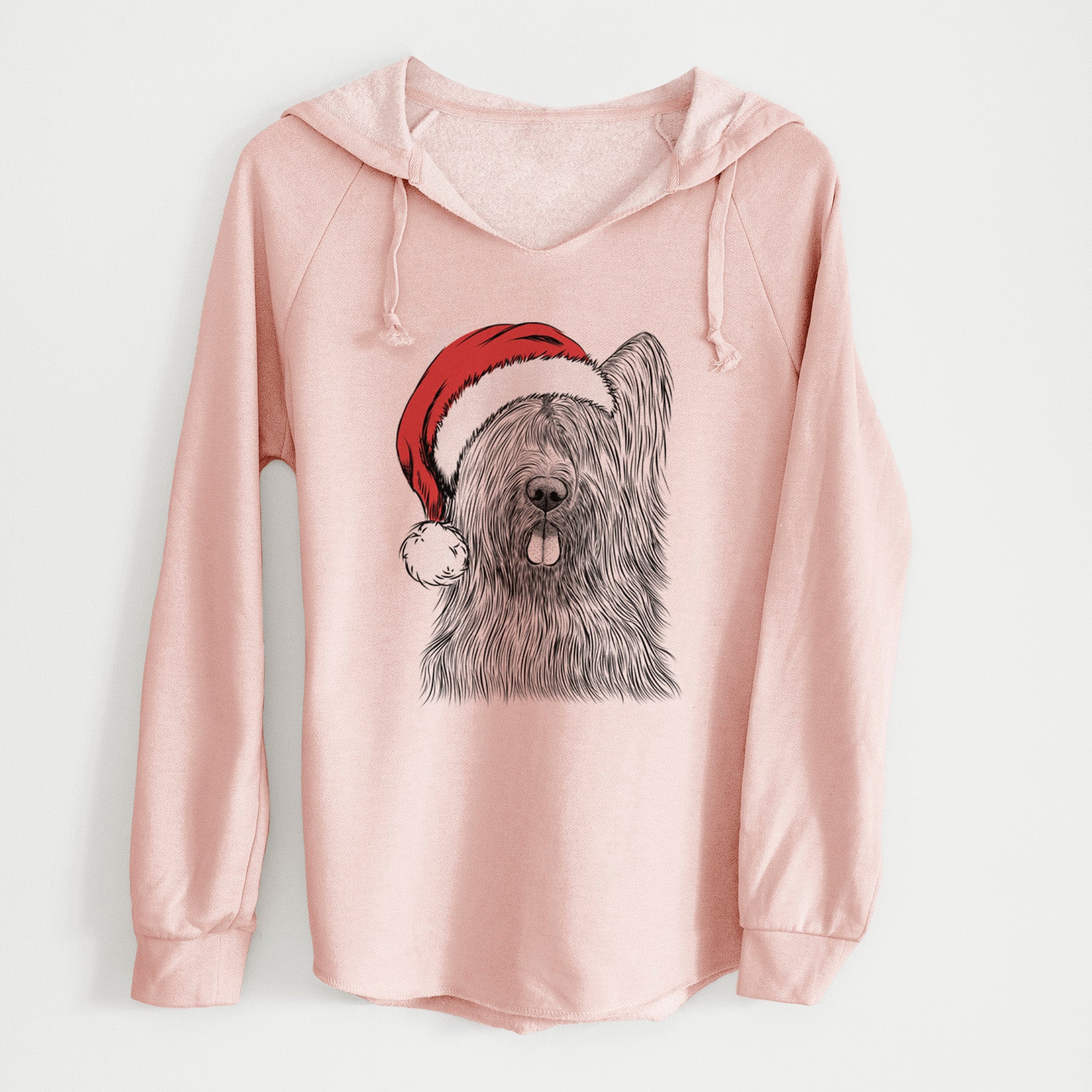 Santa Shay the Briard - Cali Wave Hooded Sweatshirt