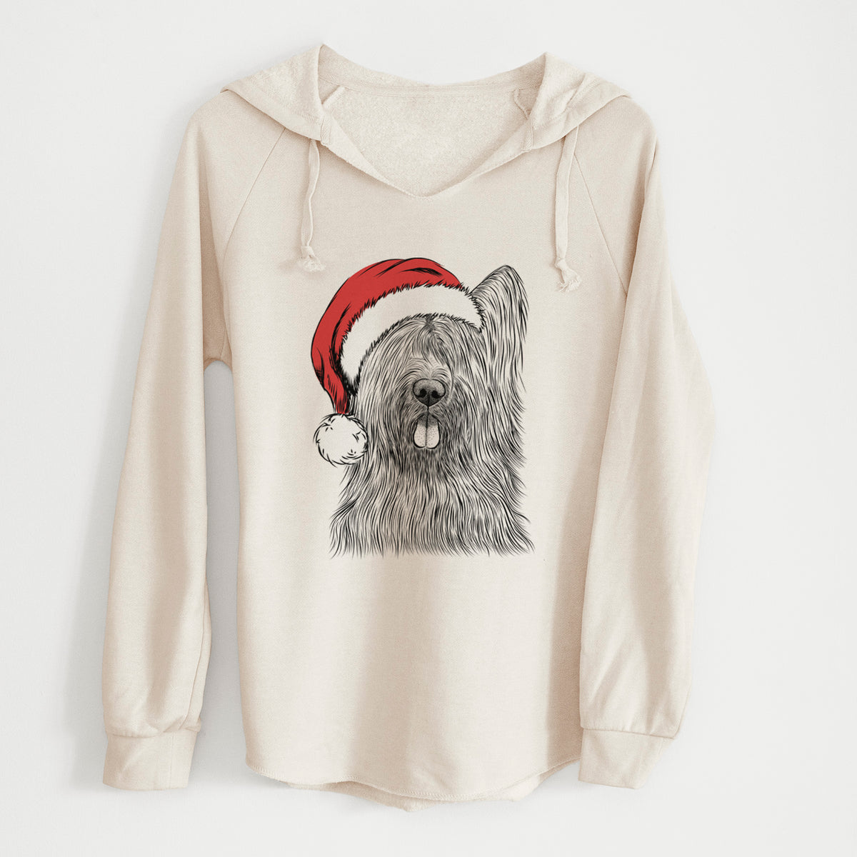 Santa Shay the Briard - Cali Wave Hooded Sweatshirt