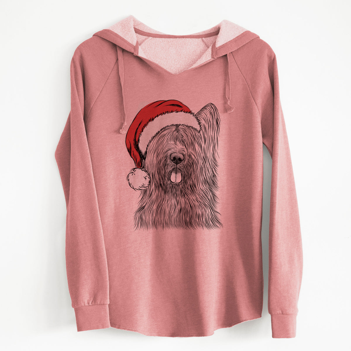 Santa Shay the Briard - Cali Wave Hooded Sweatshirt