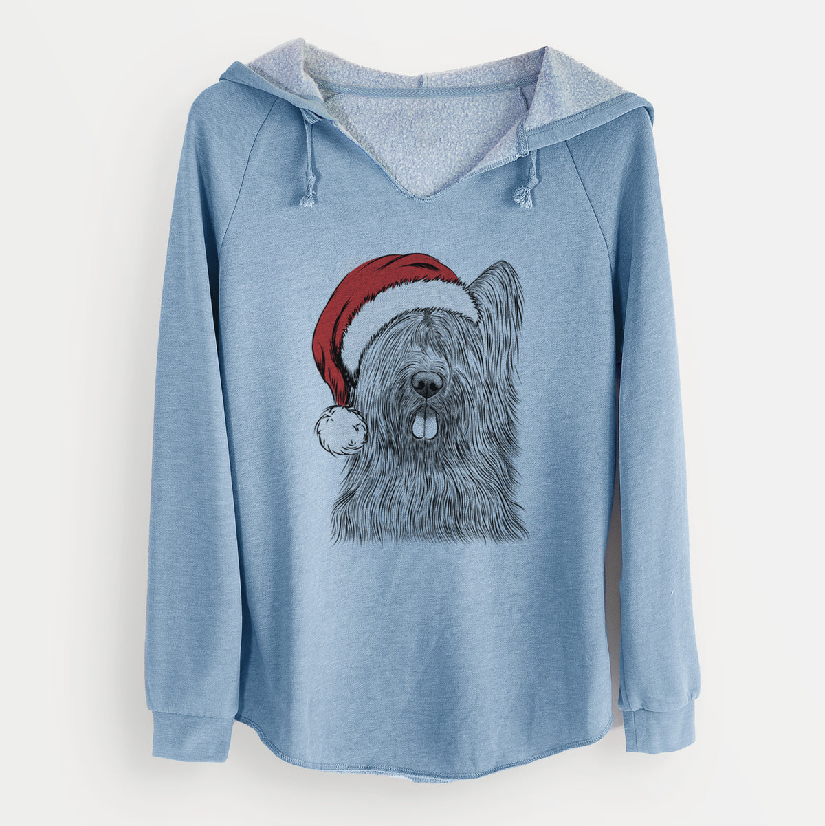 Santa Shay the Briard - Cali Wave Hooded Sweatshirt