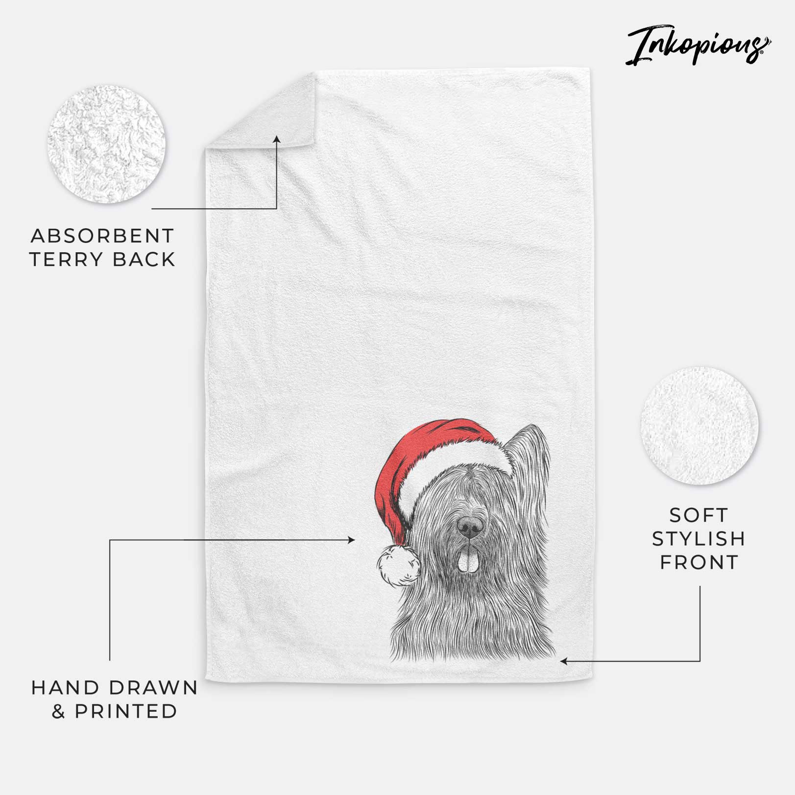 Shay the Briard Decorative Hand Towel