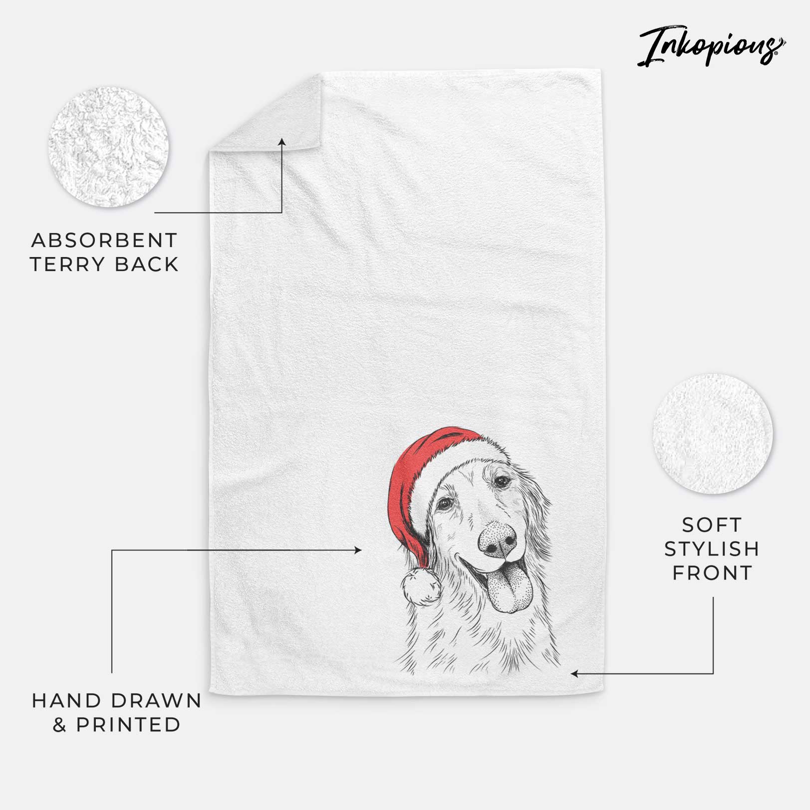 Shelby the Golden Retriever Decorative Hand Towel