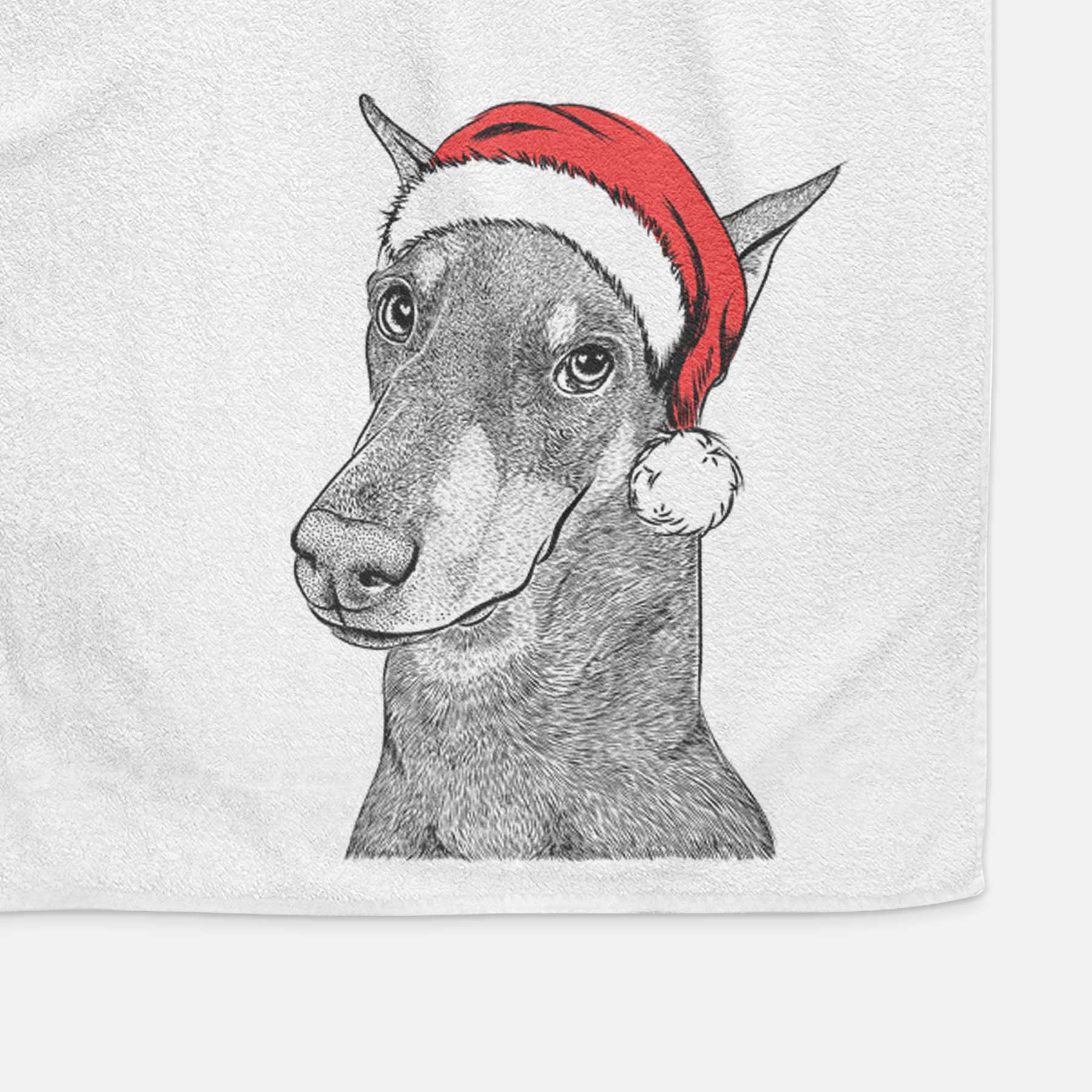 Shelby the Doberman Pinscher Decorative Hand Towel