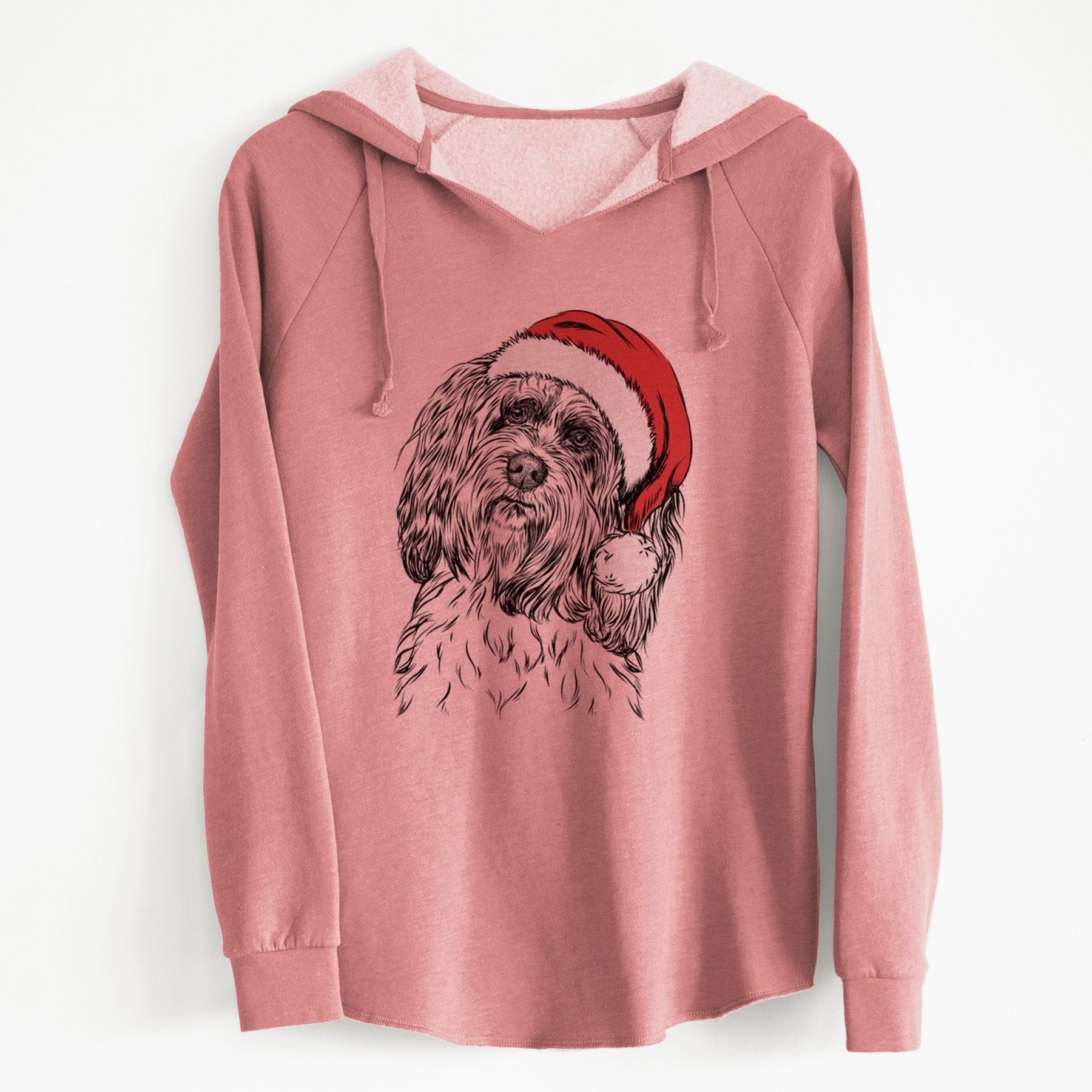 Santa Shenpa the Tibetan Terrier - Cali Wave Hooded Sweatshirt