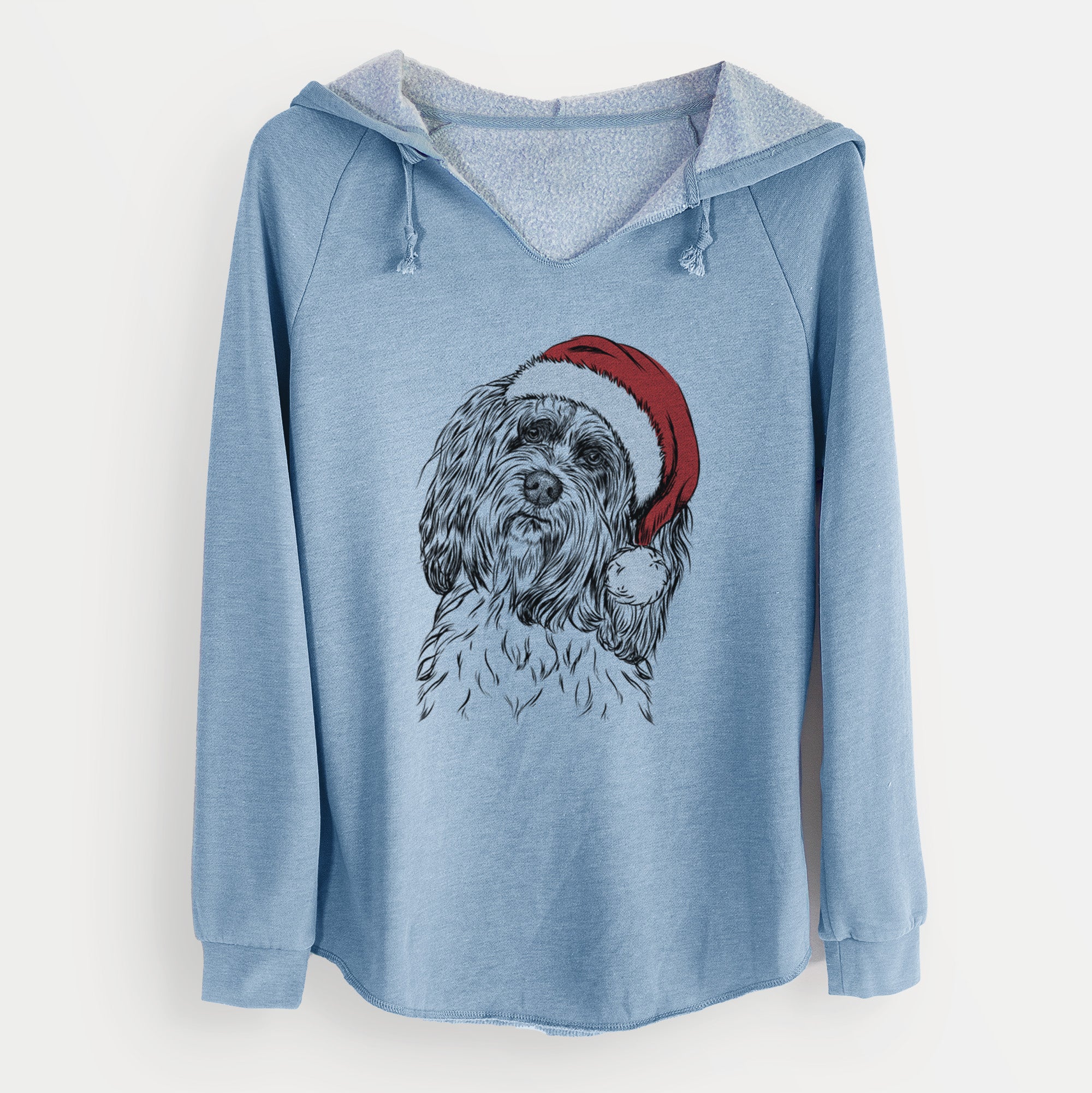 Santa Shenpa the Tibetan Terrier - Cali Wave Hooded Sweatshirt