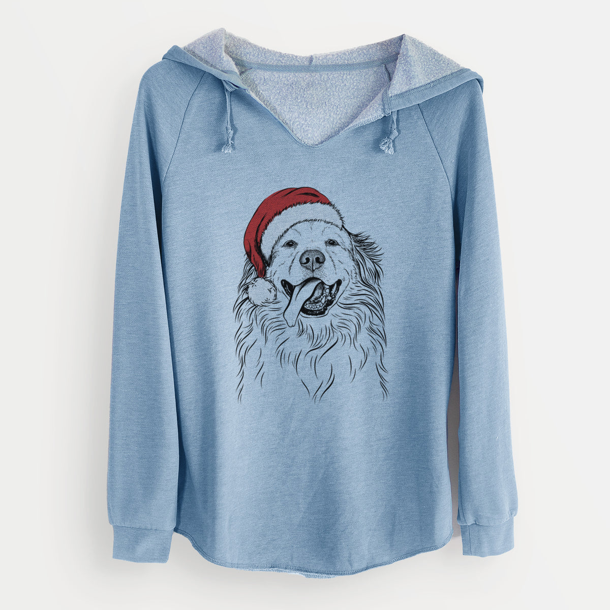 Santa Shooter the Golden Retriever - Cali Wave Hooded Sweatshirt