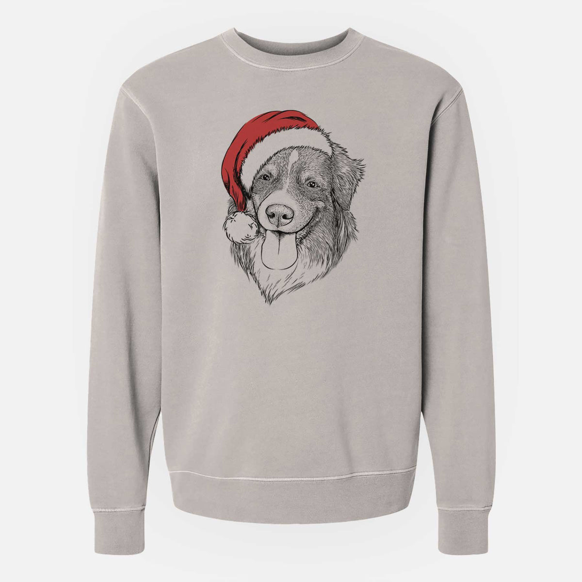 Santa Siena the Australian Shepherd - Unisex Pigment Dyed Crew Sweatshirt