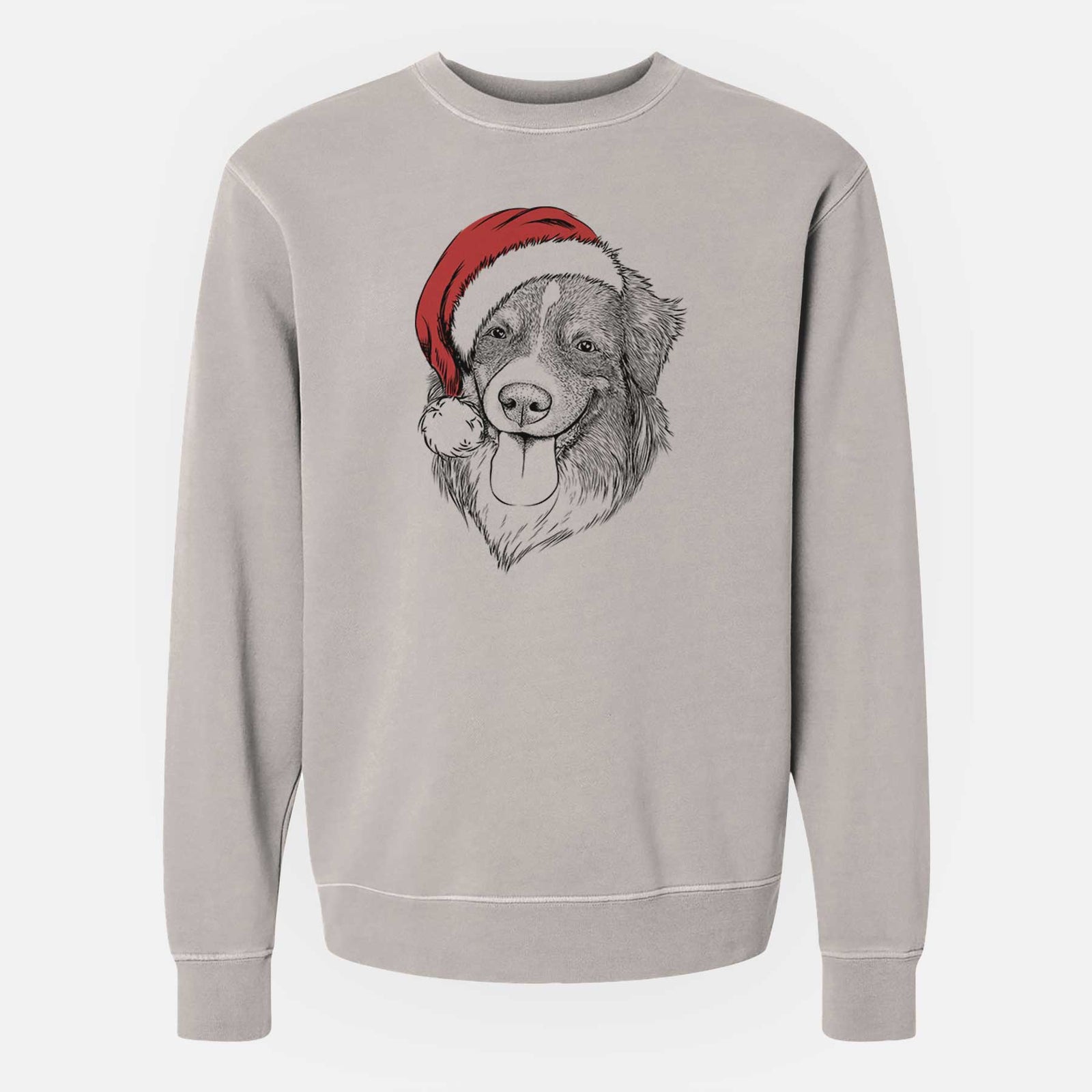 Santa Siena the Australian Shepherd - Unisex Pigment Dyed Crew Sweatshirt