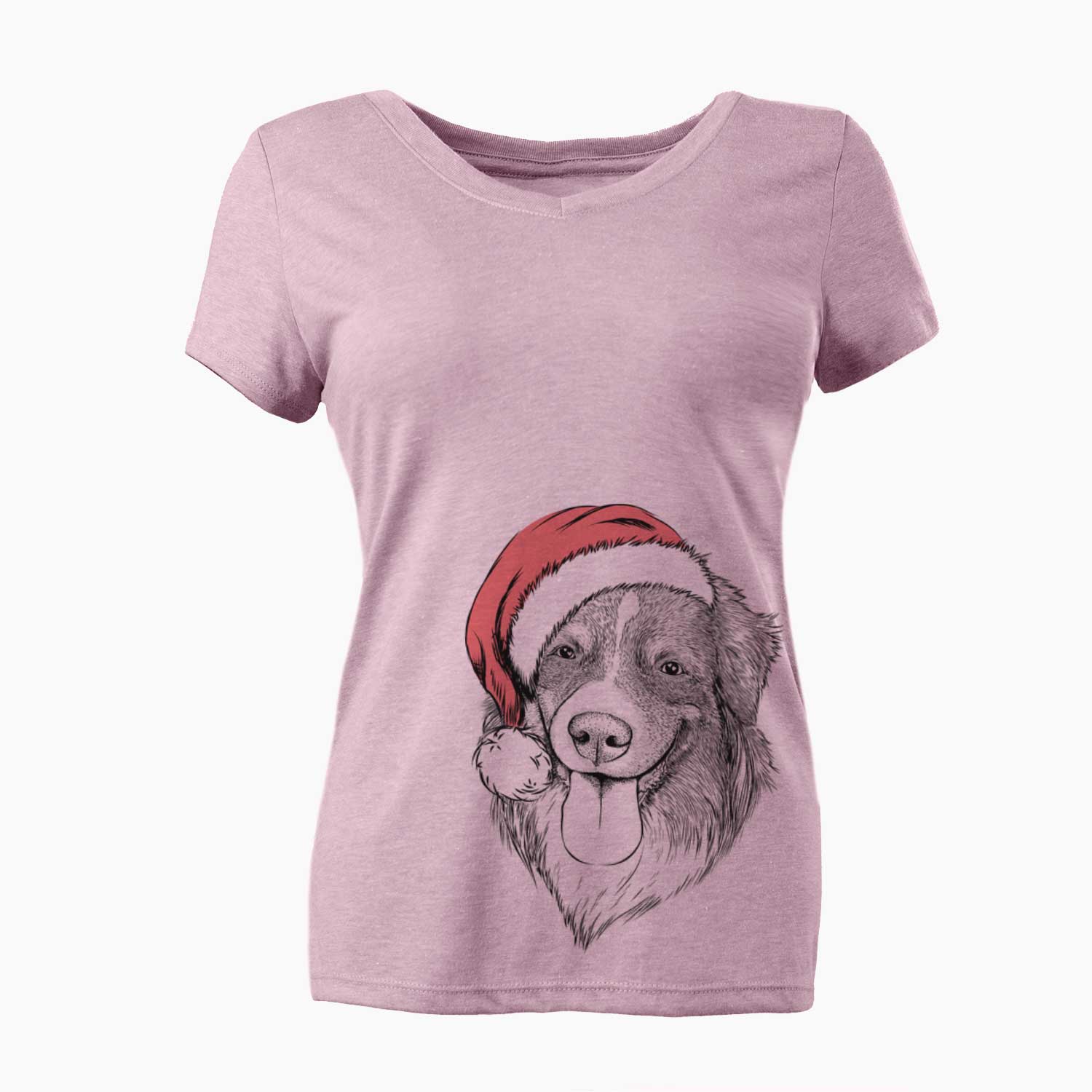 Santa Siena the Australian Shepherd - Women's V-neck Shirt