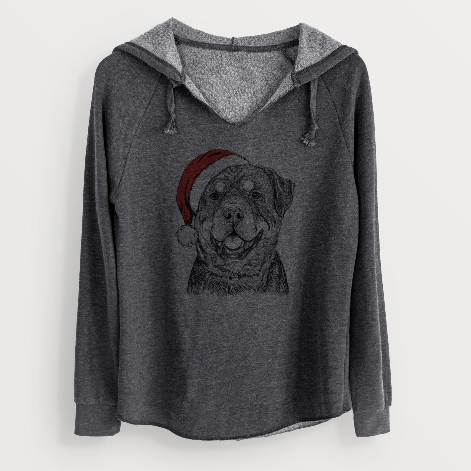 Santa Sig the Rottweiler - Cali Wave Hooded Sweatshirt