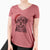 Santa Sig the Rottweiler - Women's V-neck Shirt