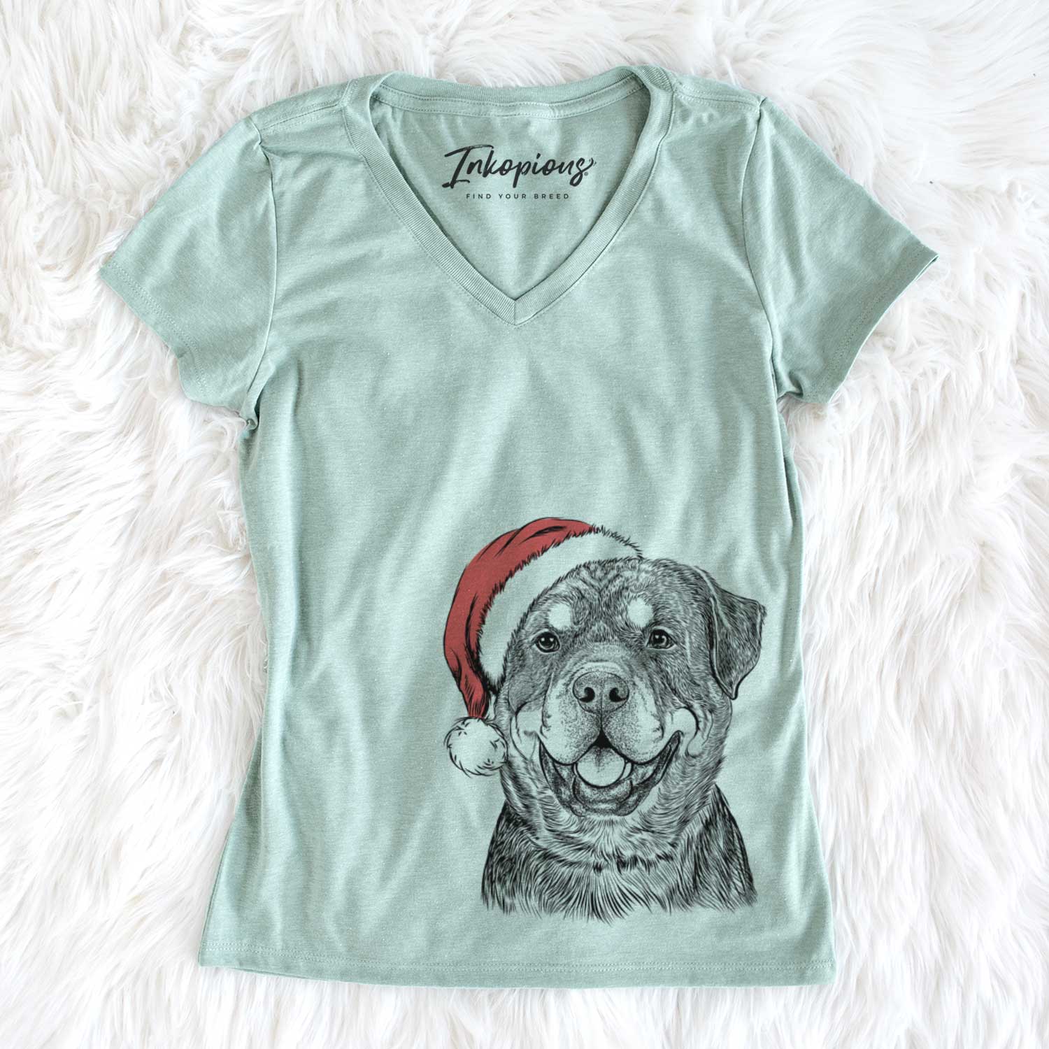 Sig the Rottweiler - Women's V-neck Shirt