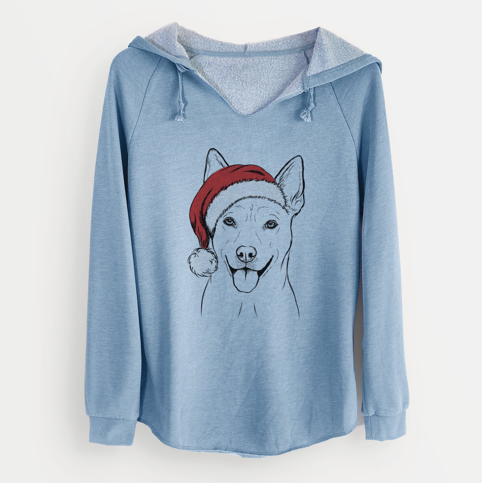 Santa Silly Lilly the Mixed Breed - Cali Wave Hooded Sweatshirt