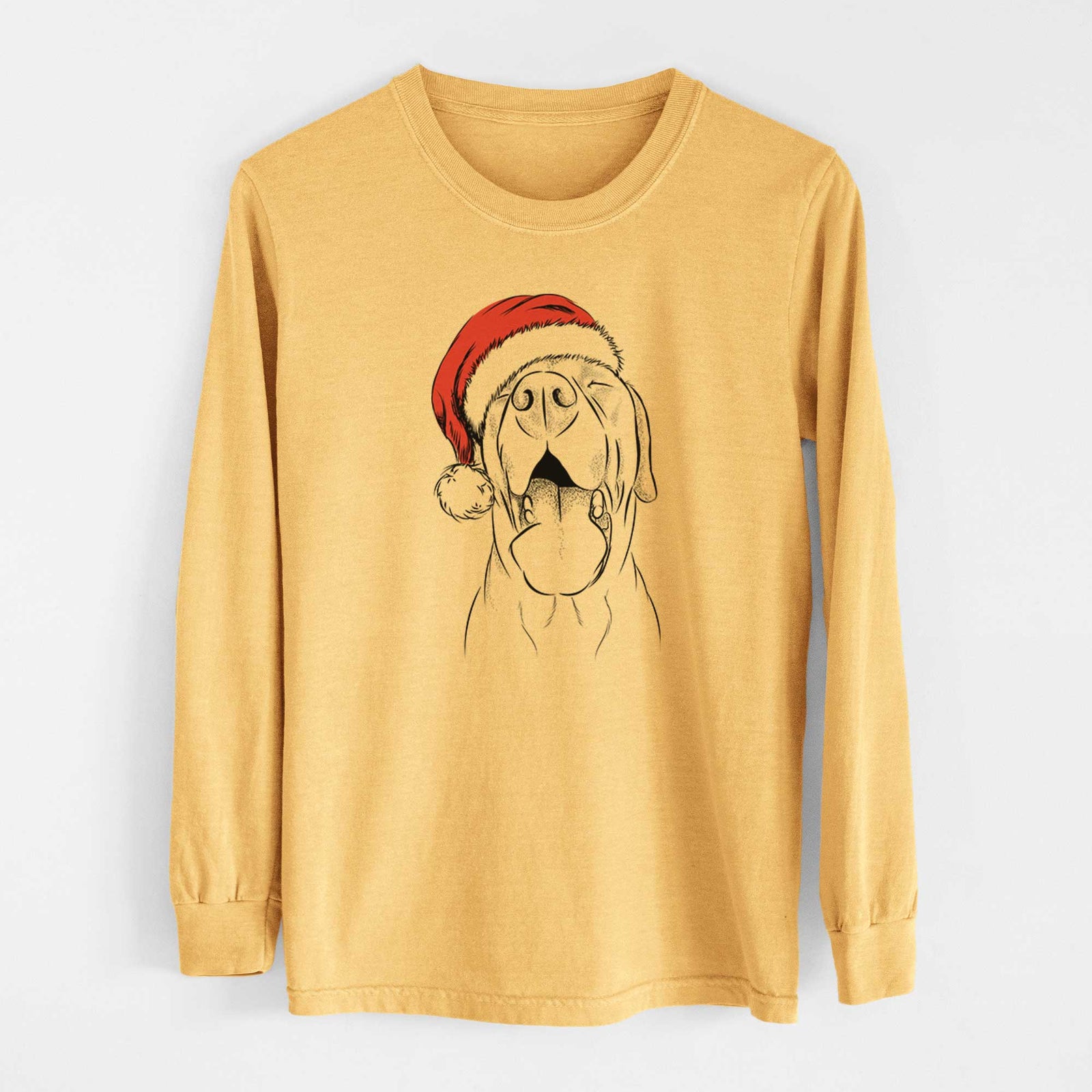 Santa Silly Lilly the Labrador Retriever - Heavyweight 100% Cotton Long Sleeve