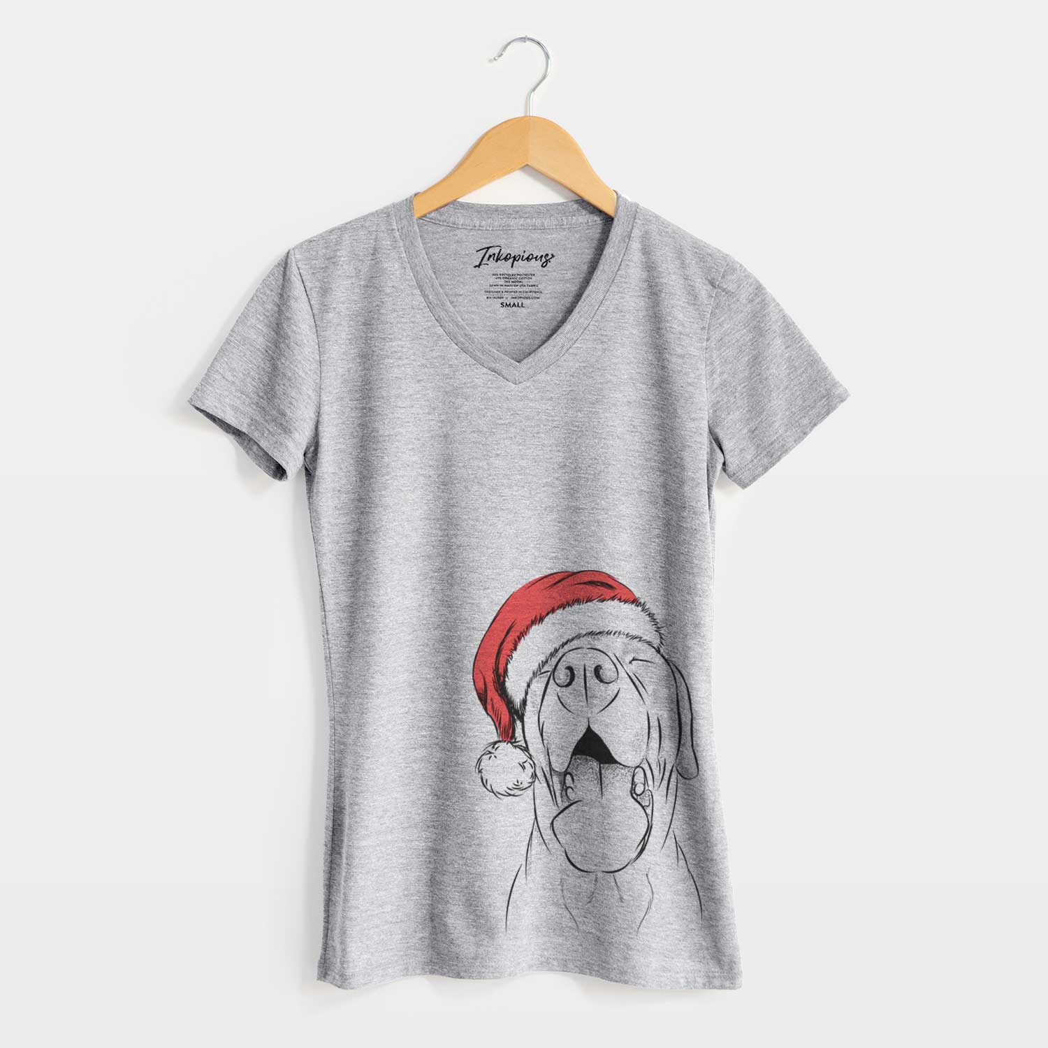 Santa Silly Lilly the Labrador Retriever - Women's V-neck Shirt