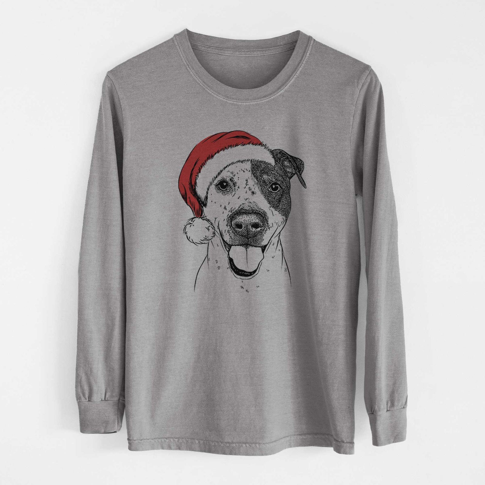 Santa Simon the Mixed Breed - Heavyweight 100% Cotton Long Sleeve