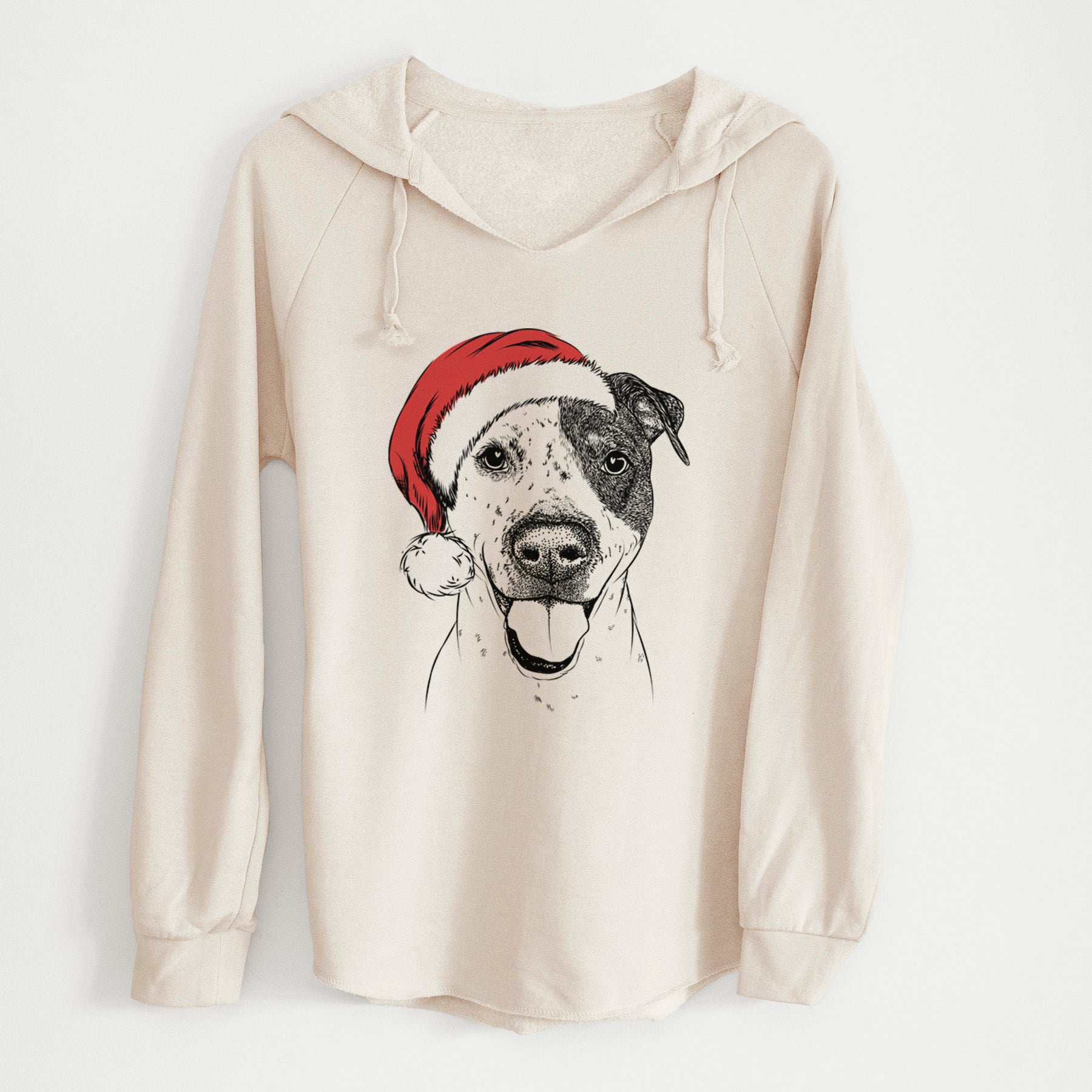 Santa Simon the Mixed Breed - Cali Wave Hooded Sweatshirt