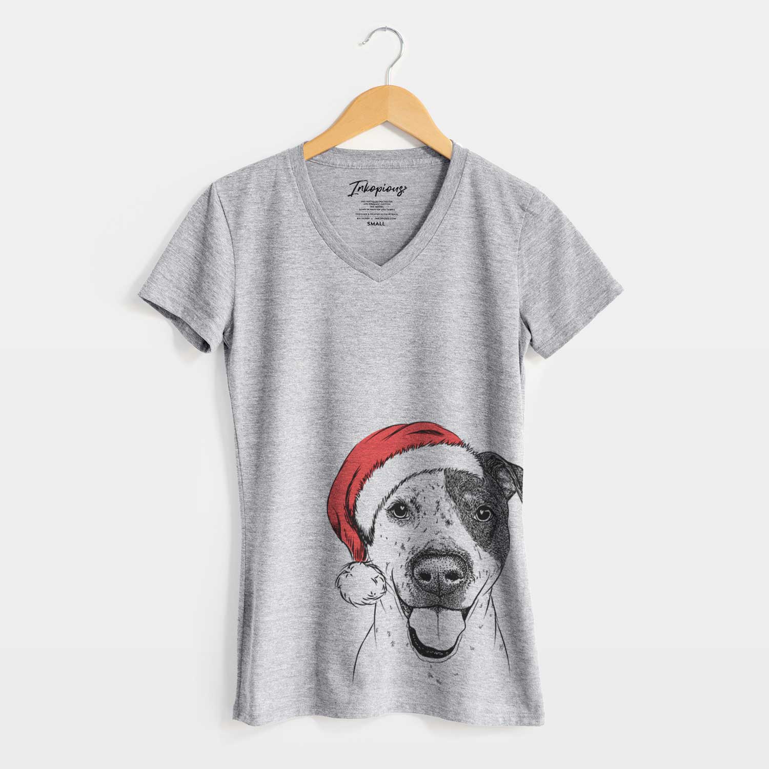 Santa Simon the Mixed Breed - Women's V-neck Shirt