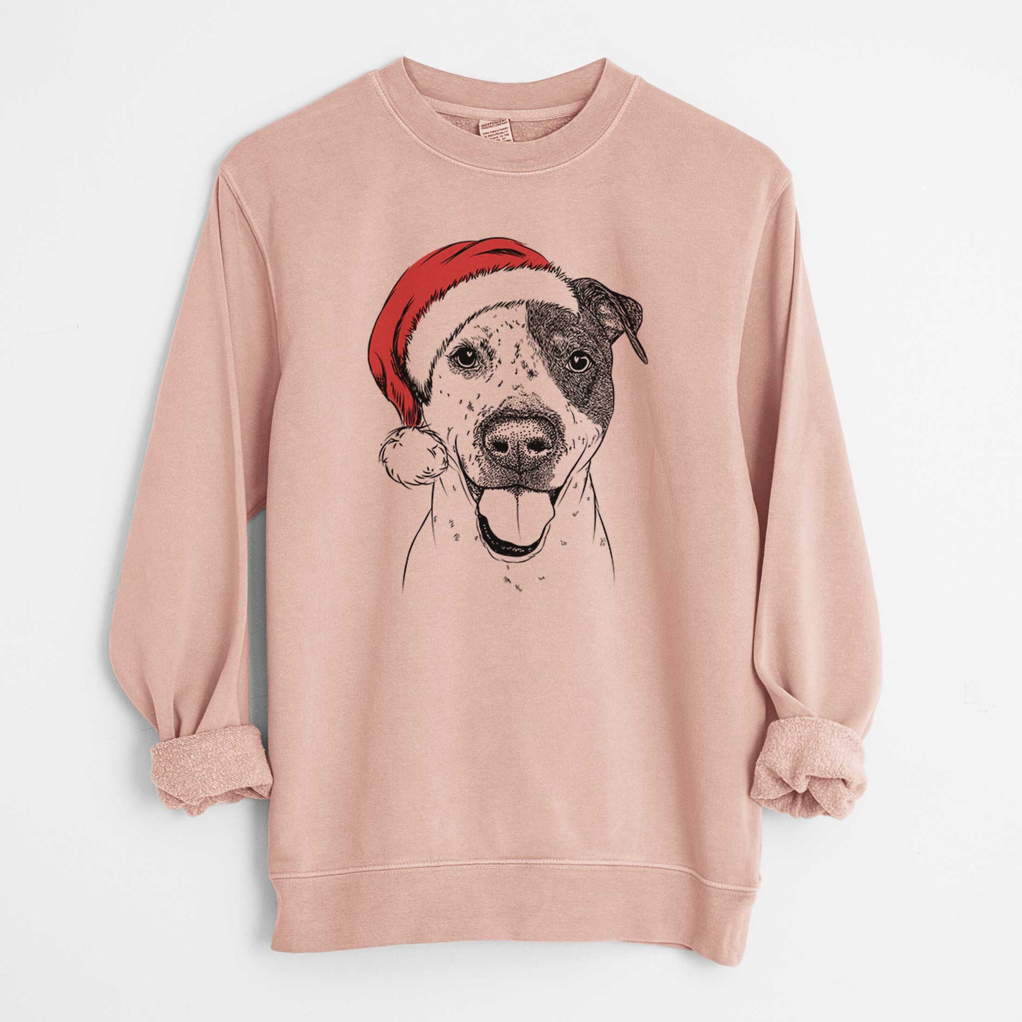 Santa Simon the Mixed Breed - Unisex Pigment Dyed Crew Sweatshirt