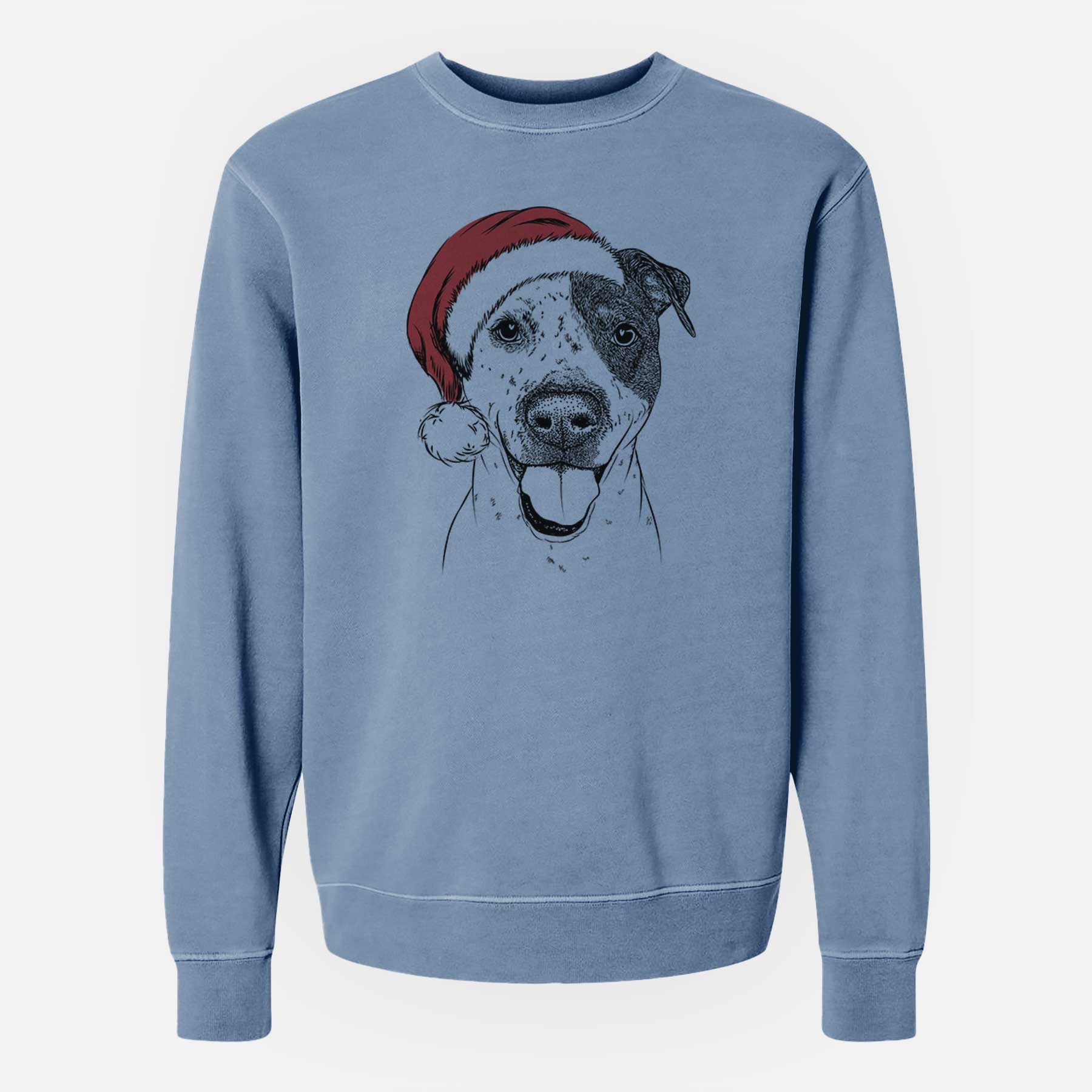 Santa Simon the Mixed Breed - Unisex Pigment Dyed Crew Sweatshirt