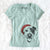 Santa Simon the Mixed Breed - Women's V-neck Shirt