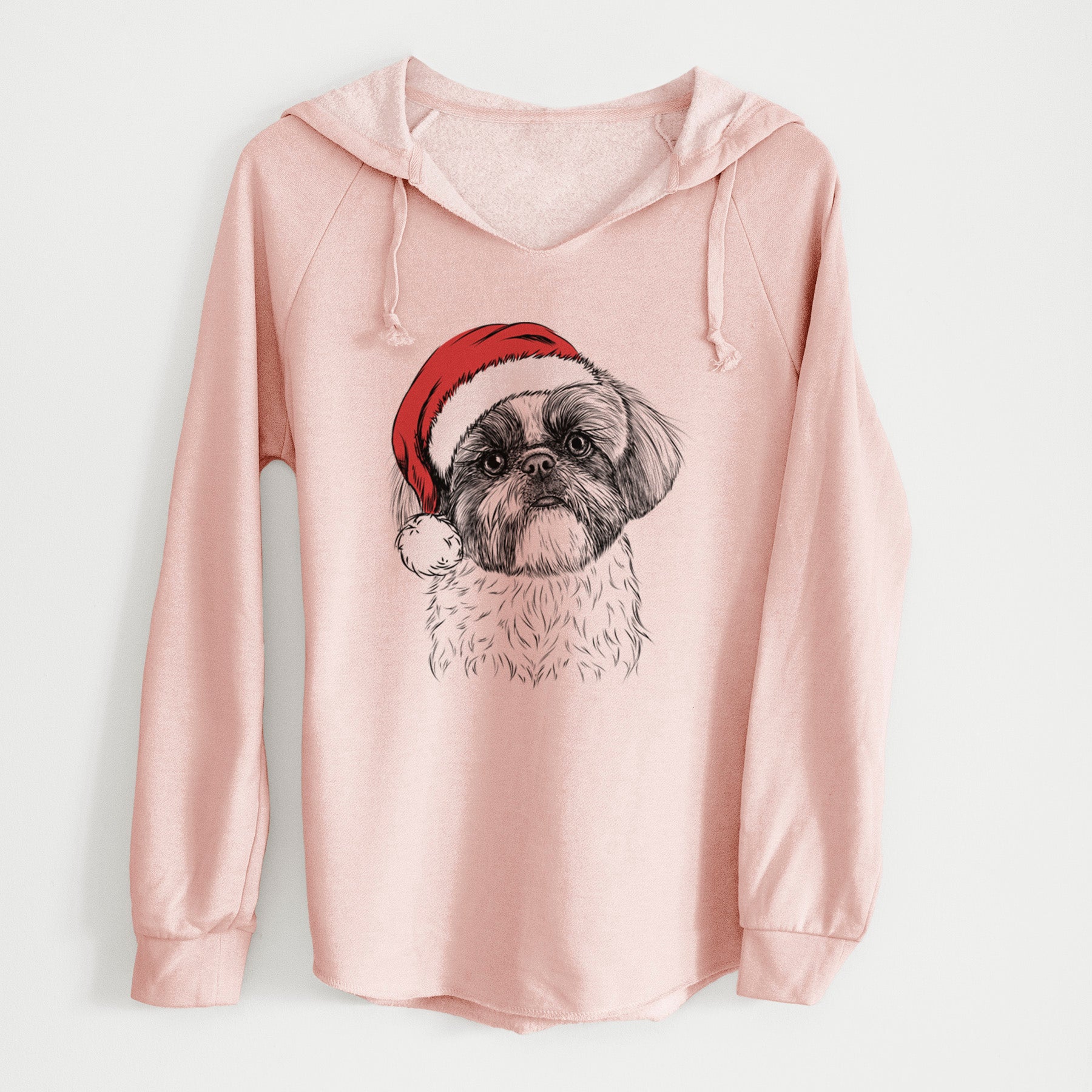 Santa Simon the Shih Tzu - Cali Wave Hooded Sweatshirt