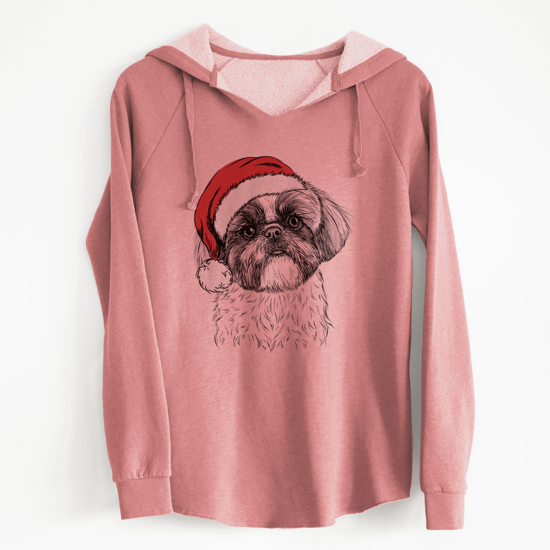 Santa Simon the Shih Tzu - Cali Wave Hooded Sweatshirt